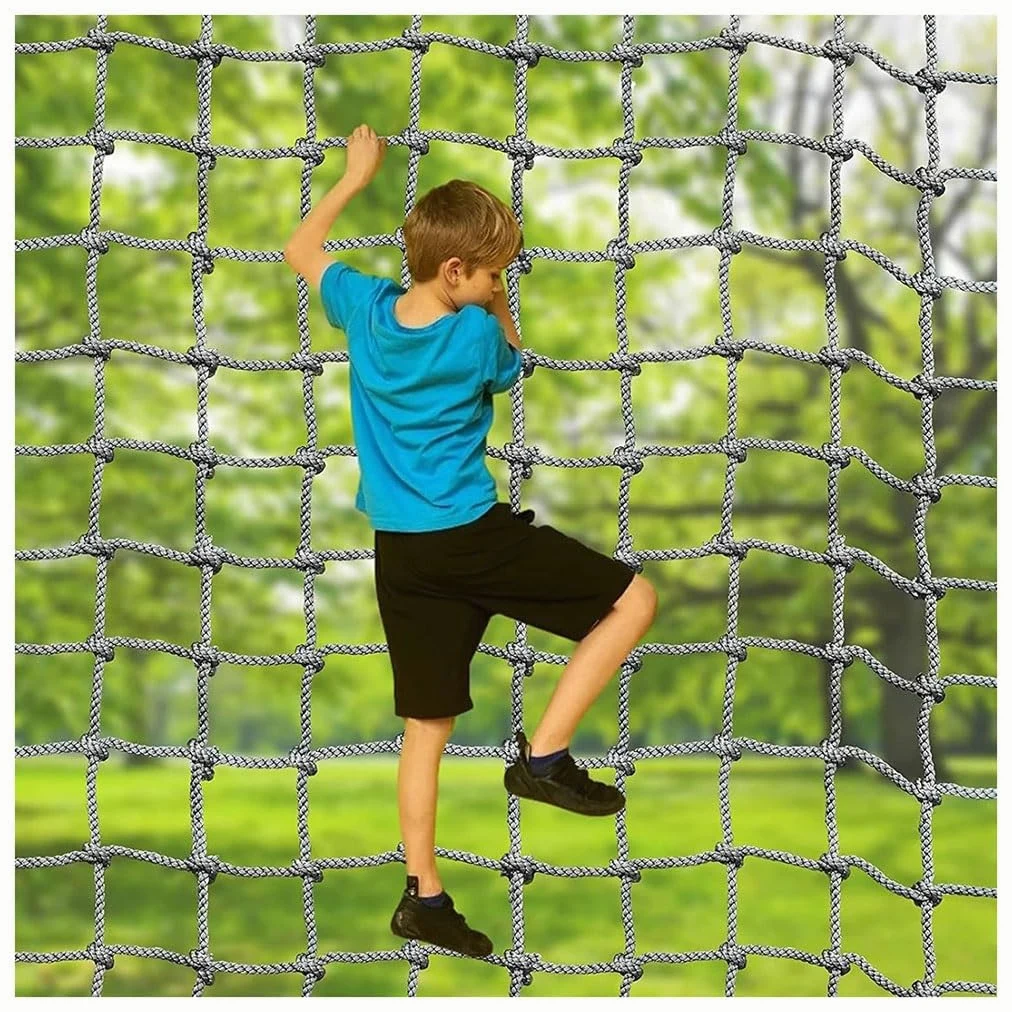 Rete da arrampicata resistente, 3 pezzi, per bambini e adulti, set di altalene per esterni durevole, accessorio per giocare in giardino, avventure, fitness e divertimento