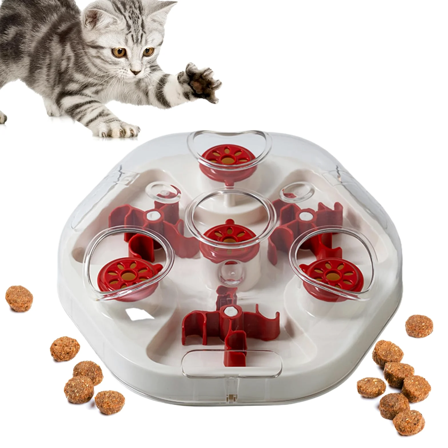 Puzzle per cani, gioco con alimentazione lenta con fori per snack, giocattolo dispenser per cani, per addestrare la dentizione masticare, giocare a casa, dalla noia e stimolazione mentale