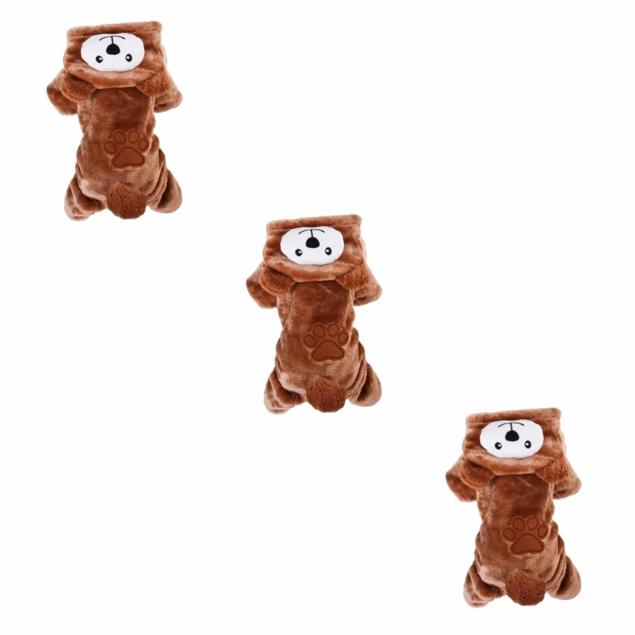 BESPORTBLE 3 Pezzi Impermeabile per Cani alla Moda Caldo Cappotto per Cani Adorabile Gilet in Pile di Corallo A Forma di Orso per Animali Domestici per Eventi Speciali