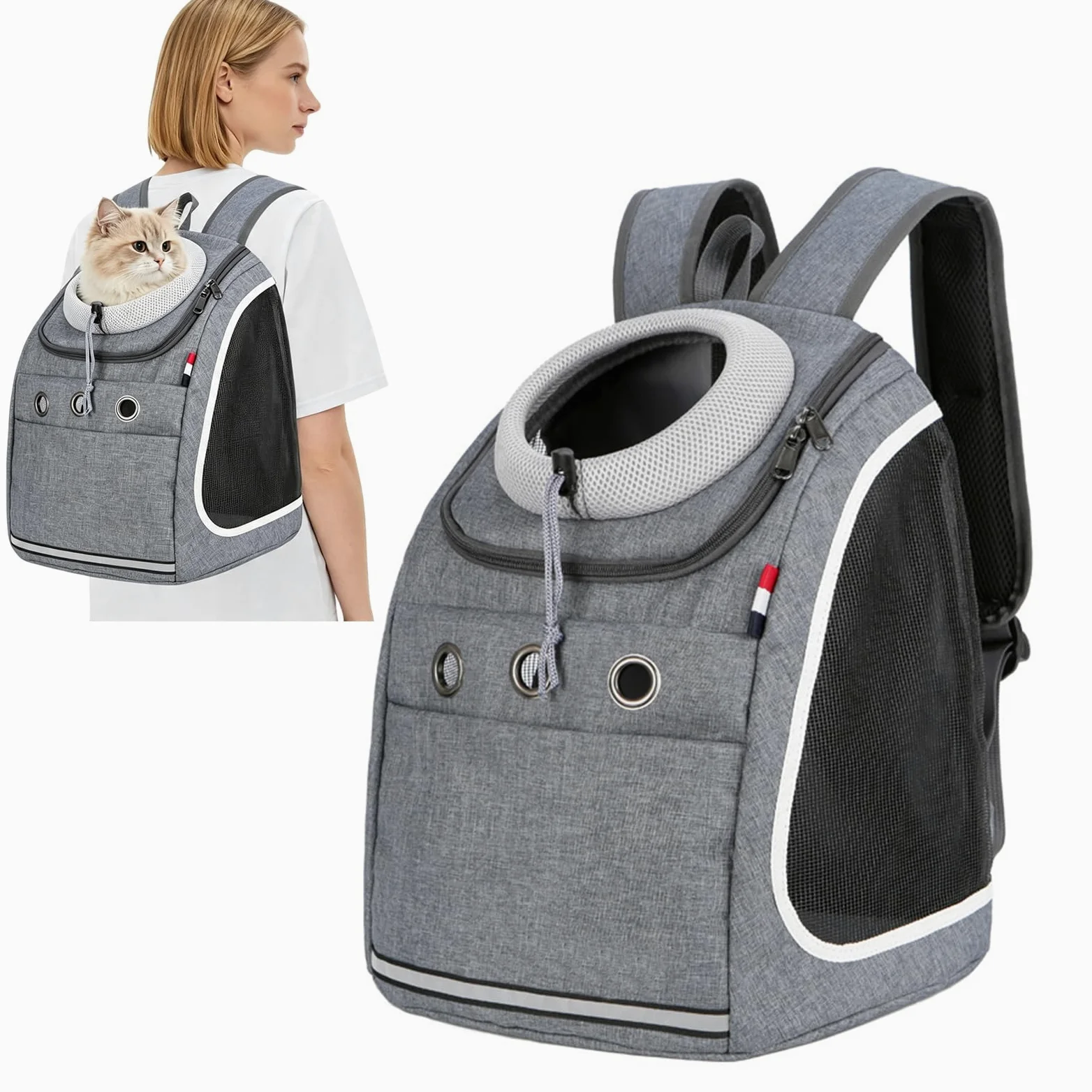 PETCUTE Zaino per cani trasporto per gatti cane piccolo borsa marsupio porta animali per viaggi, campeggio Borsa da trasporto per cani