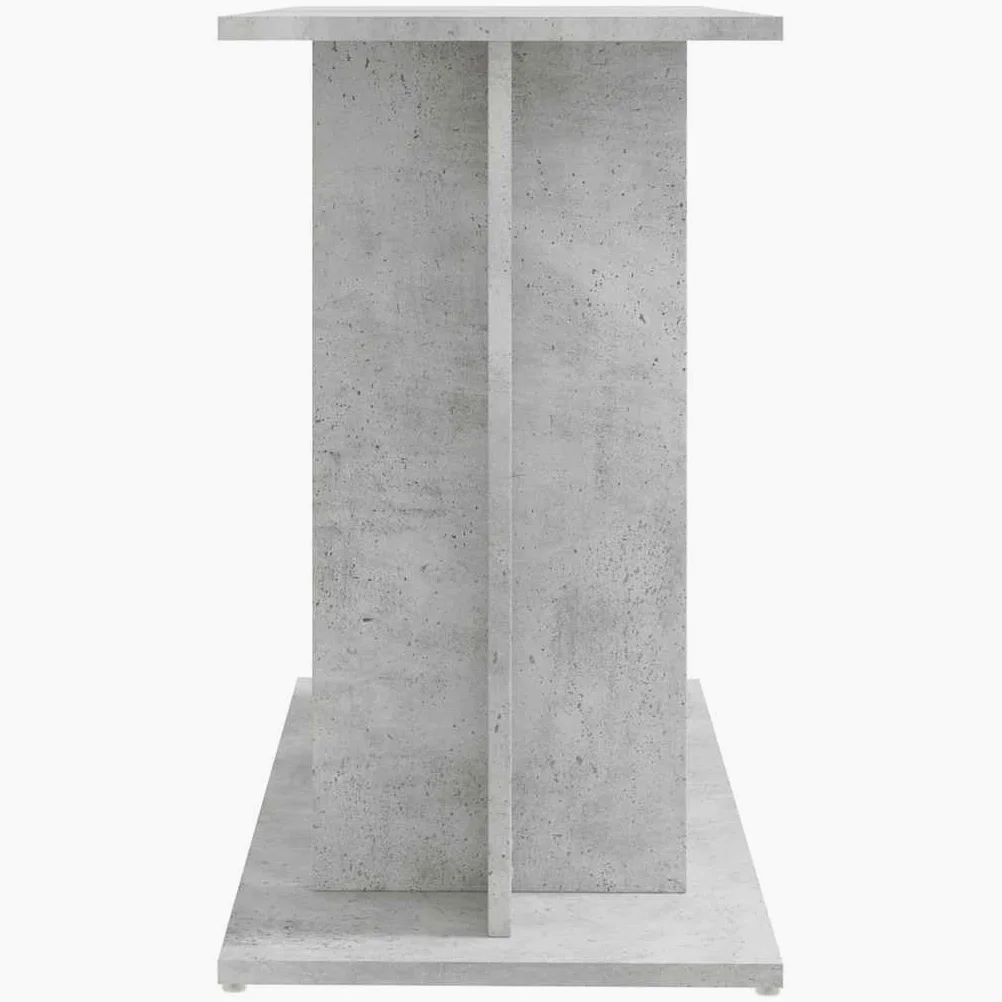 Supporto per acquario, grigio cemento, 80 x 35 x 60 cm, in legno, stabile mobile inferiore per acquario con 3 ripiani, pratico armadio per acquario per riporre mangime per pesci e accessori