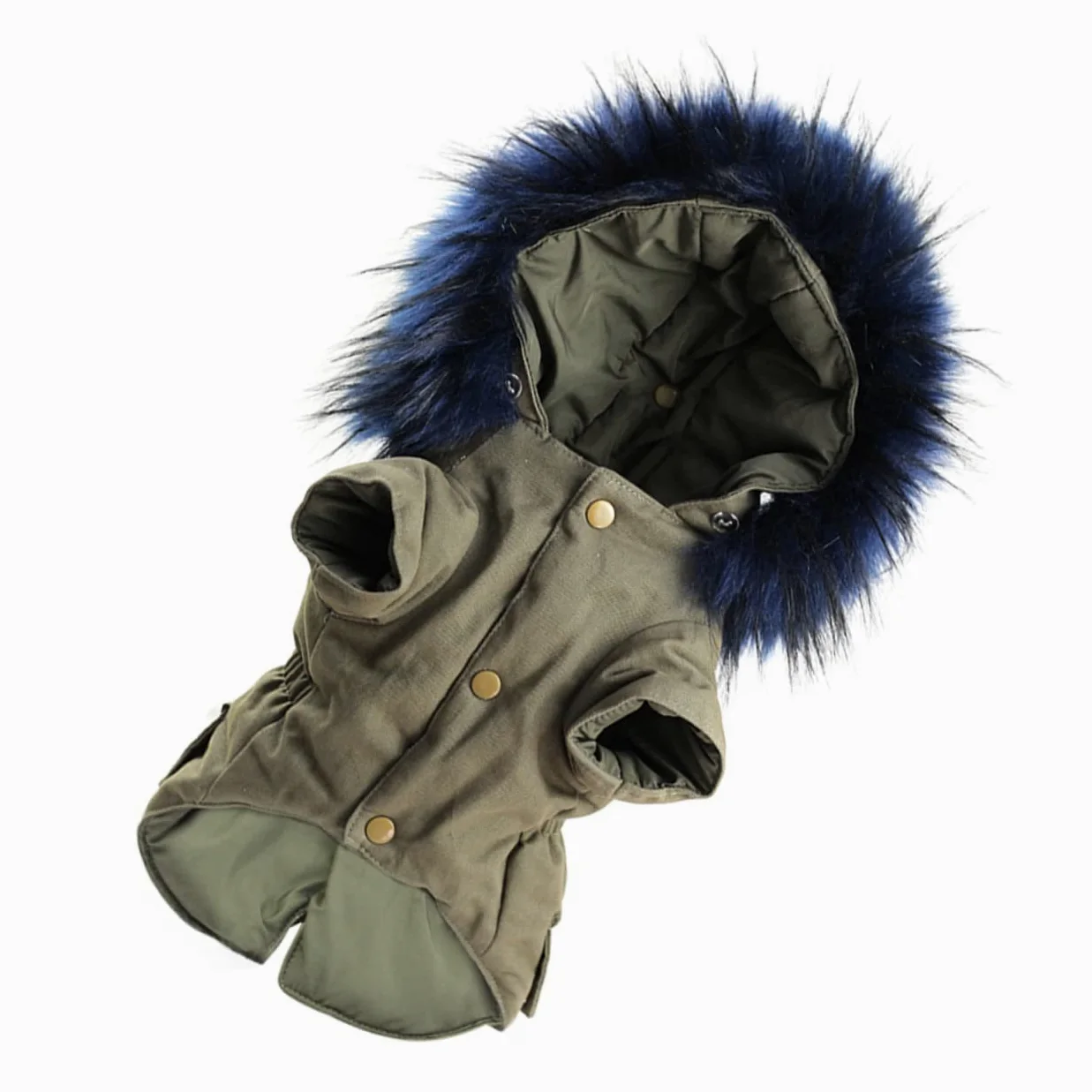 Didiseaon Felpe per Cani Calde in Cotone Cappuccio Costume Invernale per Animali Domestici Vestiti per Cuccioli Cappotto per Cani da Compagnia