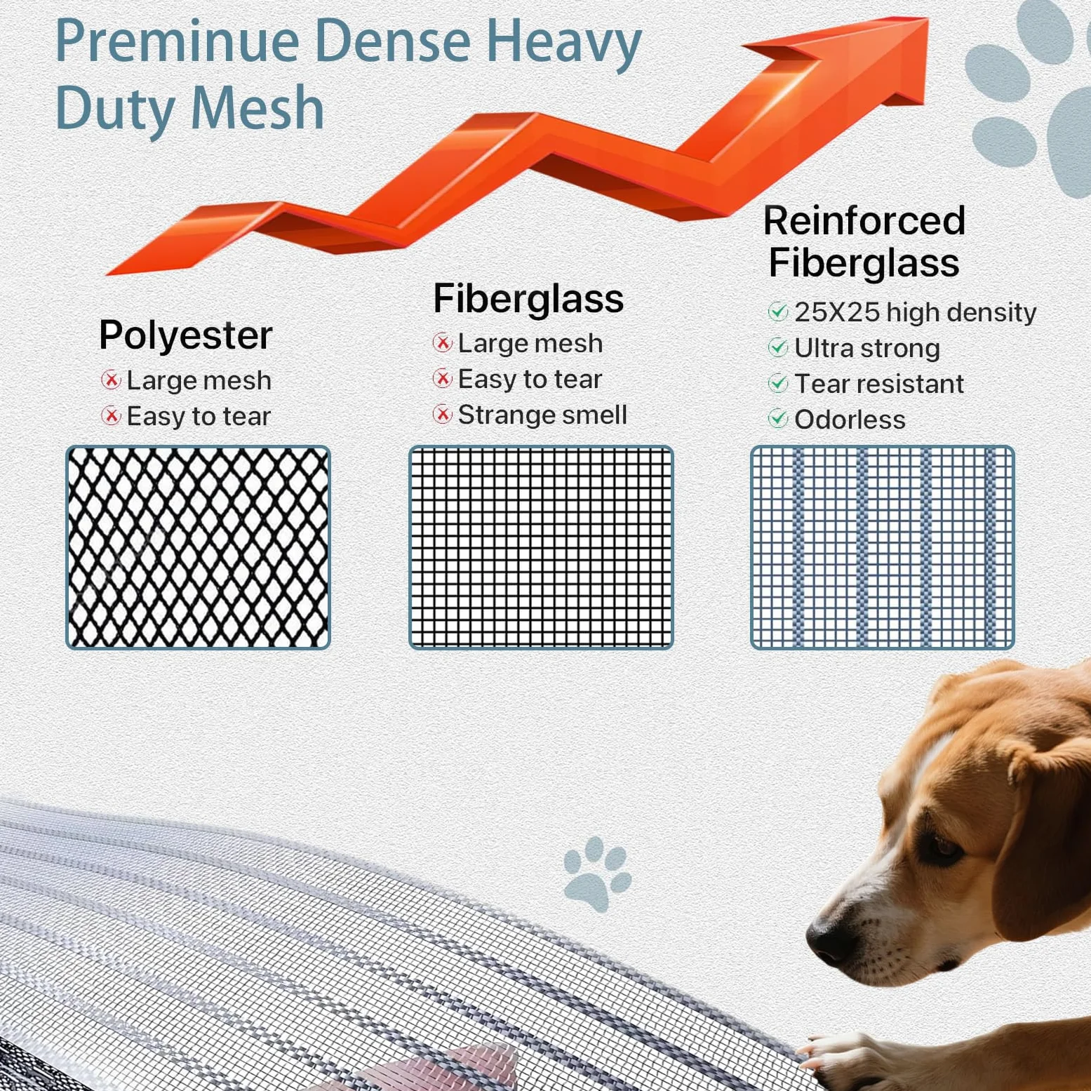 Copertura per cuccia per cani a prova di zanzare con schermo magnetico, tenda in rete resistente, ventilata e lavabile, zanzariera per cucce per cani (60 x 43 cm)