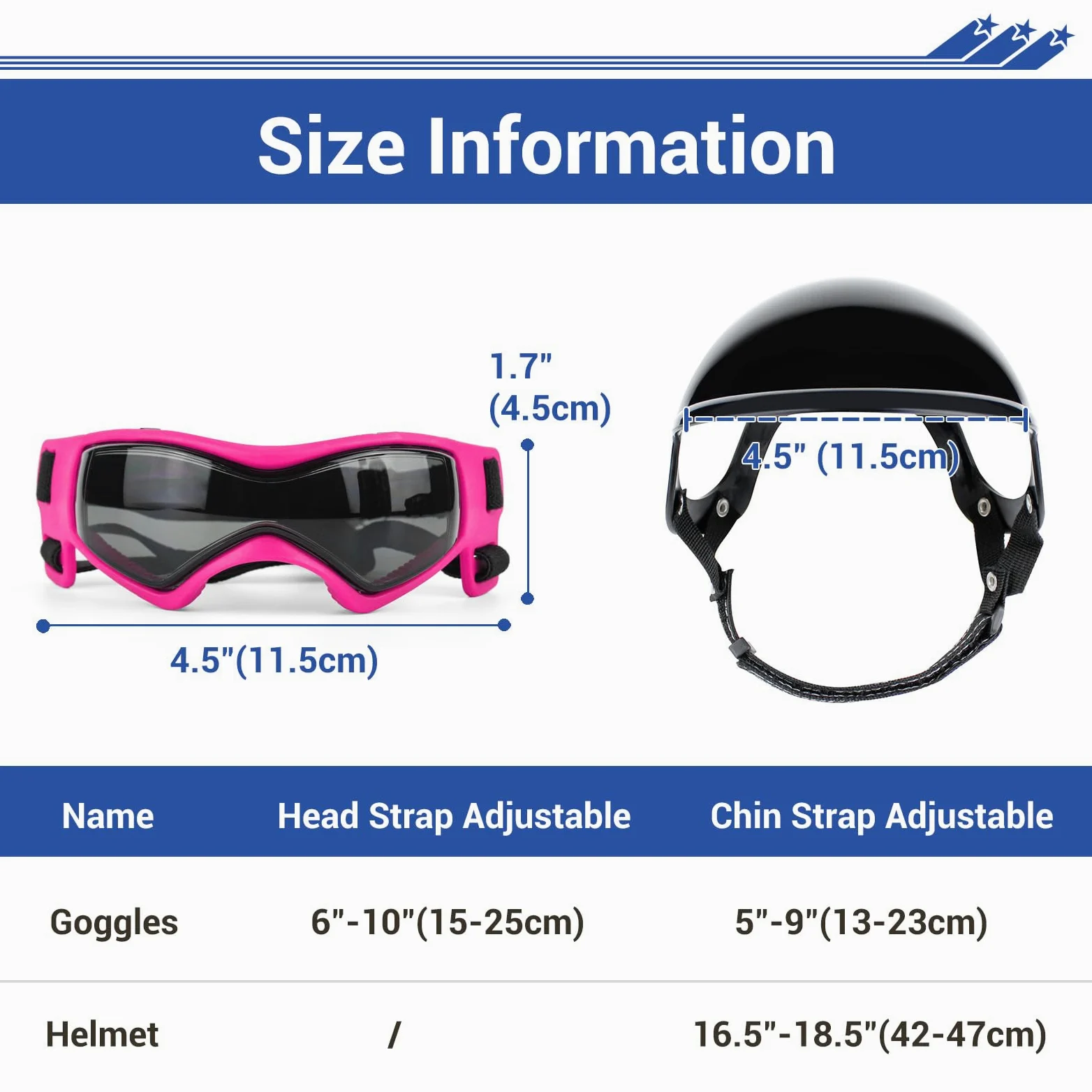 LESYPET Occhiali per cani di piccola taglia con casco, occhiali da sole e casco per guida all'aperto, protezione UV, occhiali da sole per cani di piccola taglia, protezione per gli occhi, rosa e nero