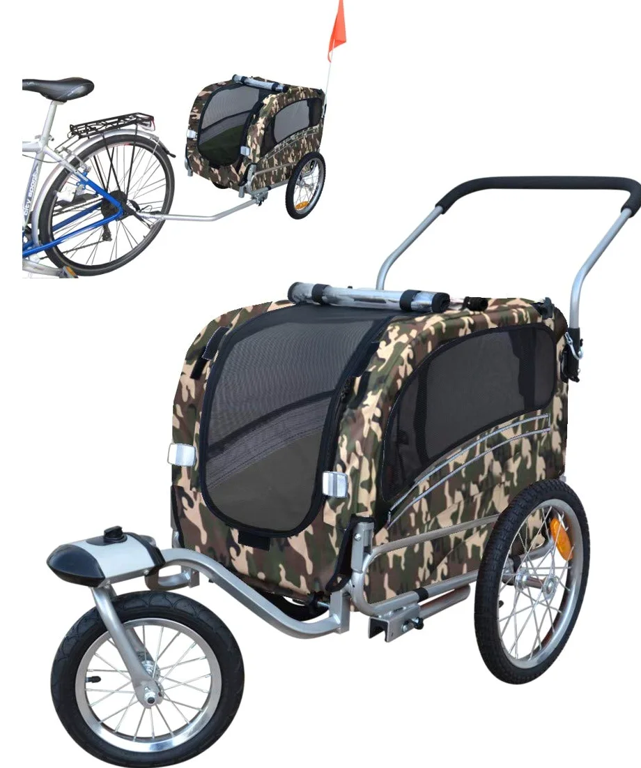 ARGO: Rimorchio Carrello Multifunzionale per Bici e Passeggino - Trasporto Sicuro di Cani e Animali Domestici, Ideale per Escursioni e Attività All'Aperto