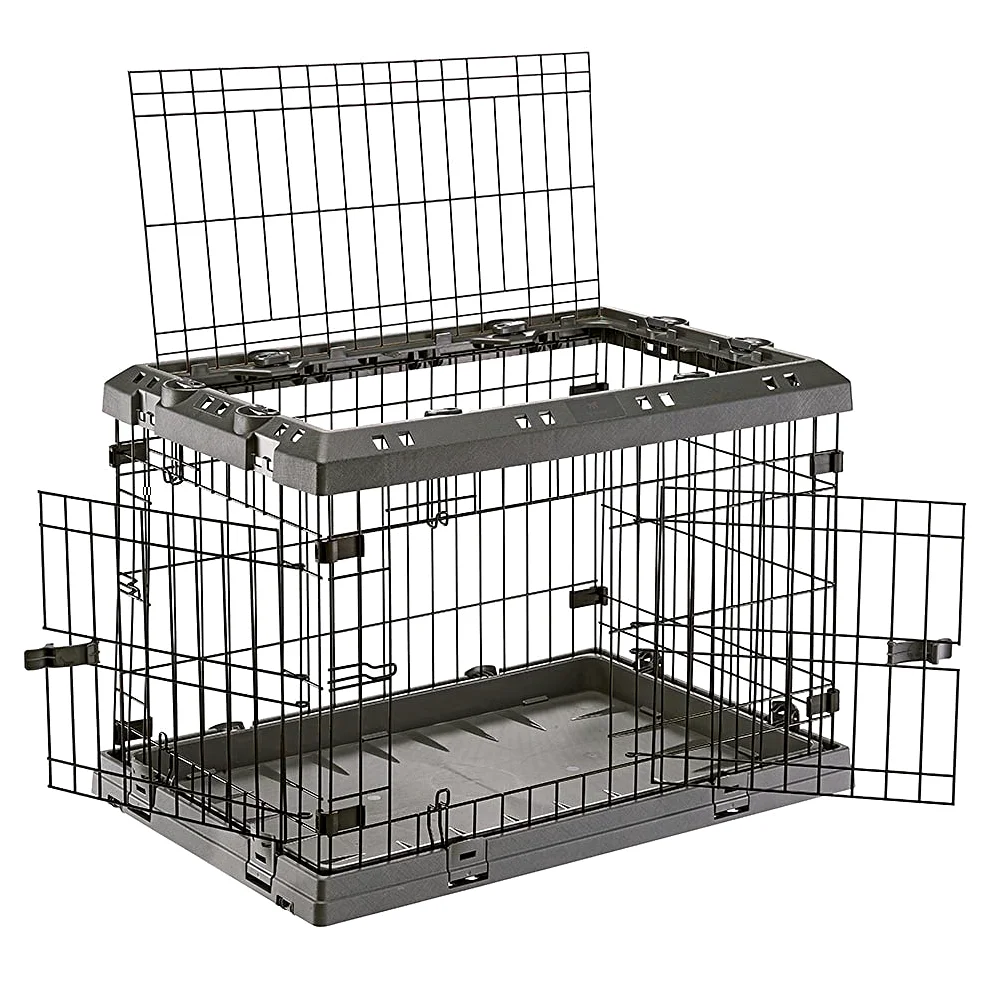 Ferplast Gabbia Cane in Metallo Gabbia Pieghevole per Cani Piccoli SUPERIOR 75 Recinto in metallo, con Separatore, Doppia serratura, 77 x 51 x h 55 cm.