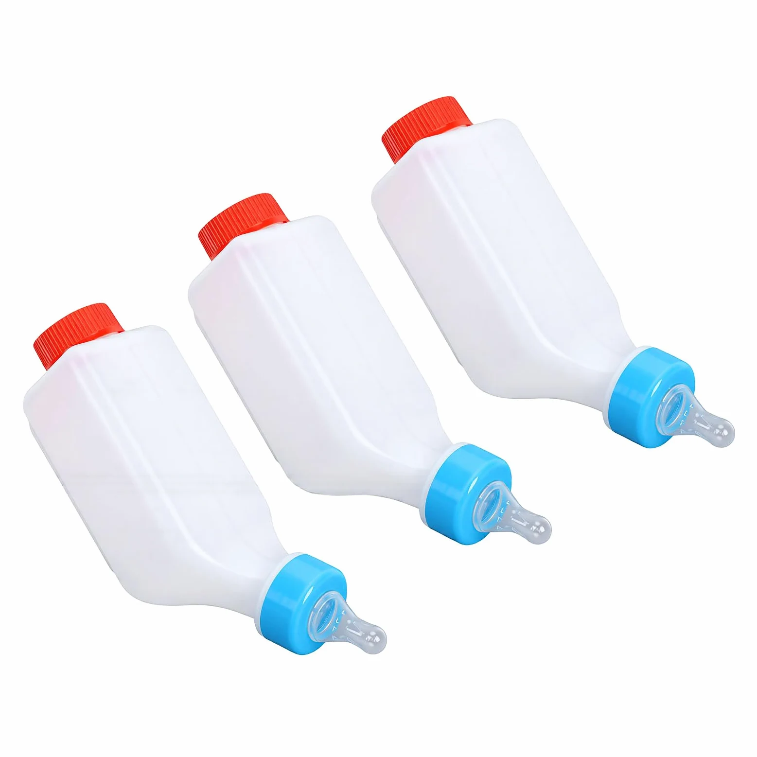 SIXRUN Allattatore per Latte di Agnello Biberon per Agnello Biberon per Confezione da 3 500 Ml Design da Appendere in Plastica per Agnelli Capre Bambini Cuccioli di Pecora