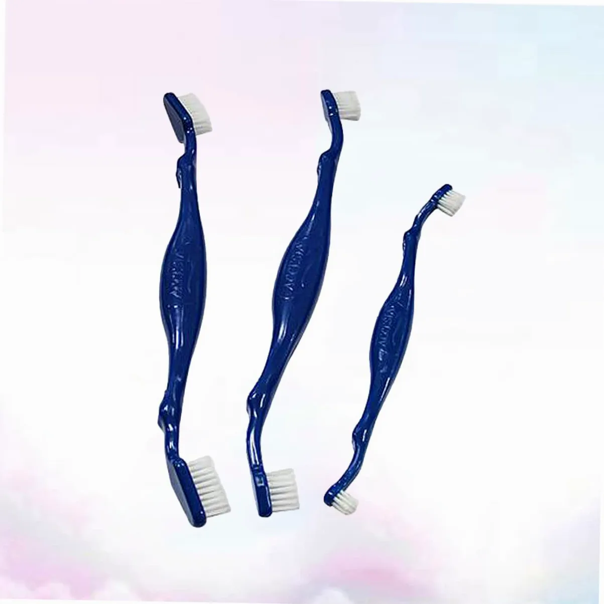 SUPVOX 9pezzi Spazzolino Per Cani Doppia Faccia Con Manici Lunghi e Setole Morbide Kit Completo Per La Pulizia Dei Denti e Massaggio Delle Gengive Degli Animali Domestici