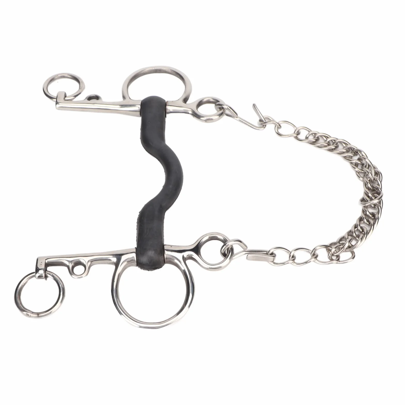 Imboccatura Cavallo in Acciaio Inox con Rivestimento in Gomma, 127mm - e antiruggine, Morbida Pressione distribuita, Ideale per Il Controllo Confortevole del Cavallo