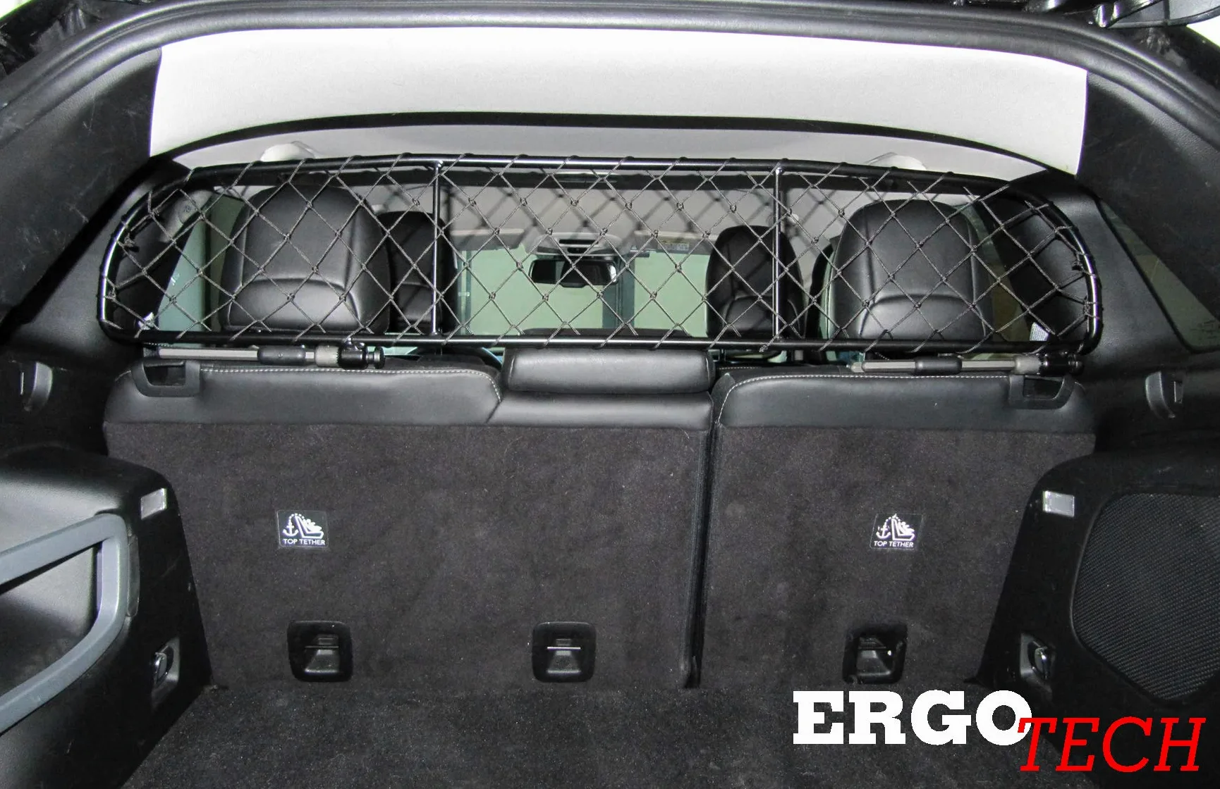 ERGOTECH Divisorio Griglia Rete Divisoria per Jeep Cherokee (dal 2014 in Poi) RDA65-XS16, per Trasporto Cani e Bagagli
