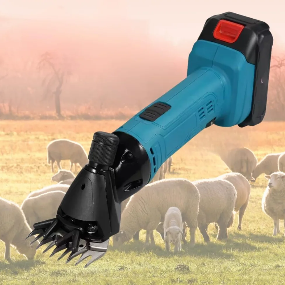 A.M.C. Tosatrice per Pecore Professionale Tosatrices per Pecore Tosatrice Elettrica A Batteria 6 Velocità Regolabili con 2 Batterie per Pecores Capre Alpaca E Bovini