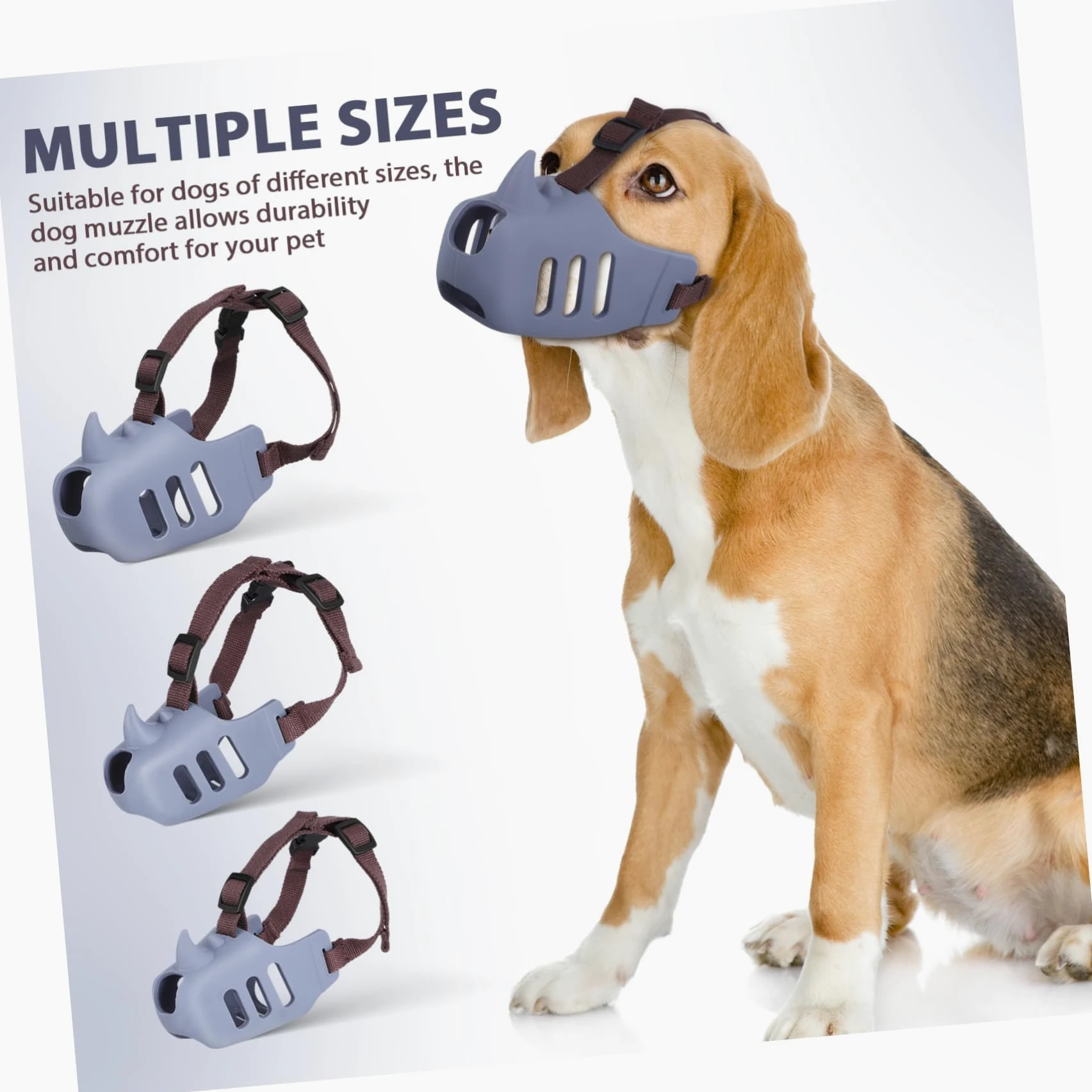Gatuida 3pezzi Museruola Per Toelettatura Cani Morbida in Silicone Regolabile Per Prevenire Morsi e Proteggere La Bocca Adatta Piccoli Animali e Cani Da Masticare