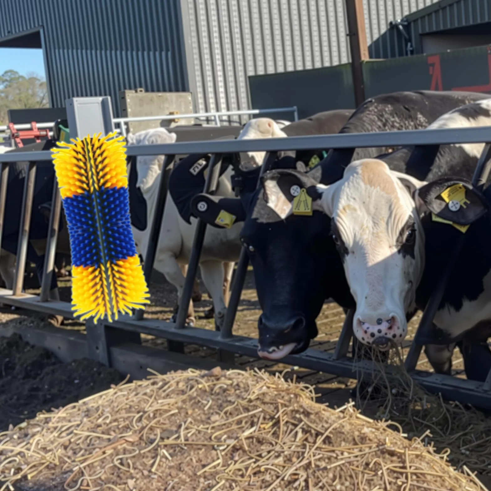 2 spazzole antigraffio per cavallo, mucca, cavalli semicircolari, spazzola per massaggio completo con viti per capre, bovini, mucche, pecore, cavalli, maiali e altri animali da fattoria per graffiare