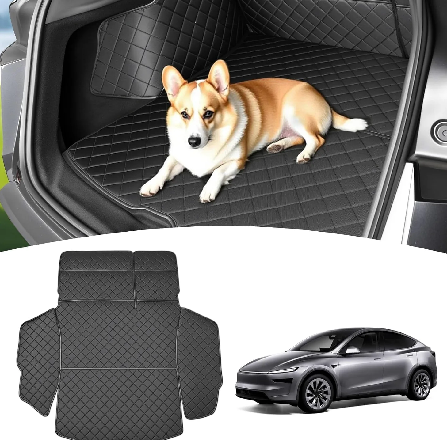 topfit Tappetini per bagagliaio per Tesla Model Y Juniper Nuovo Model Y Rivestimento vano bagagli Coprisedili impermeabili Tappetini protettivi per Tesla Model Y Accessori 2025-2026