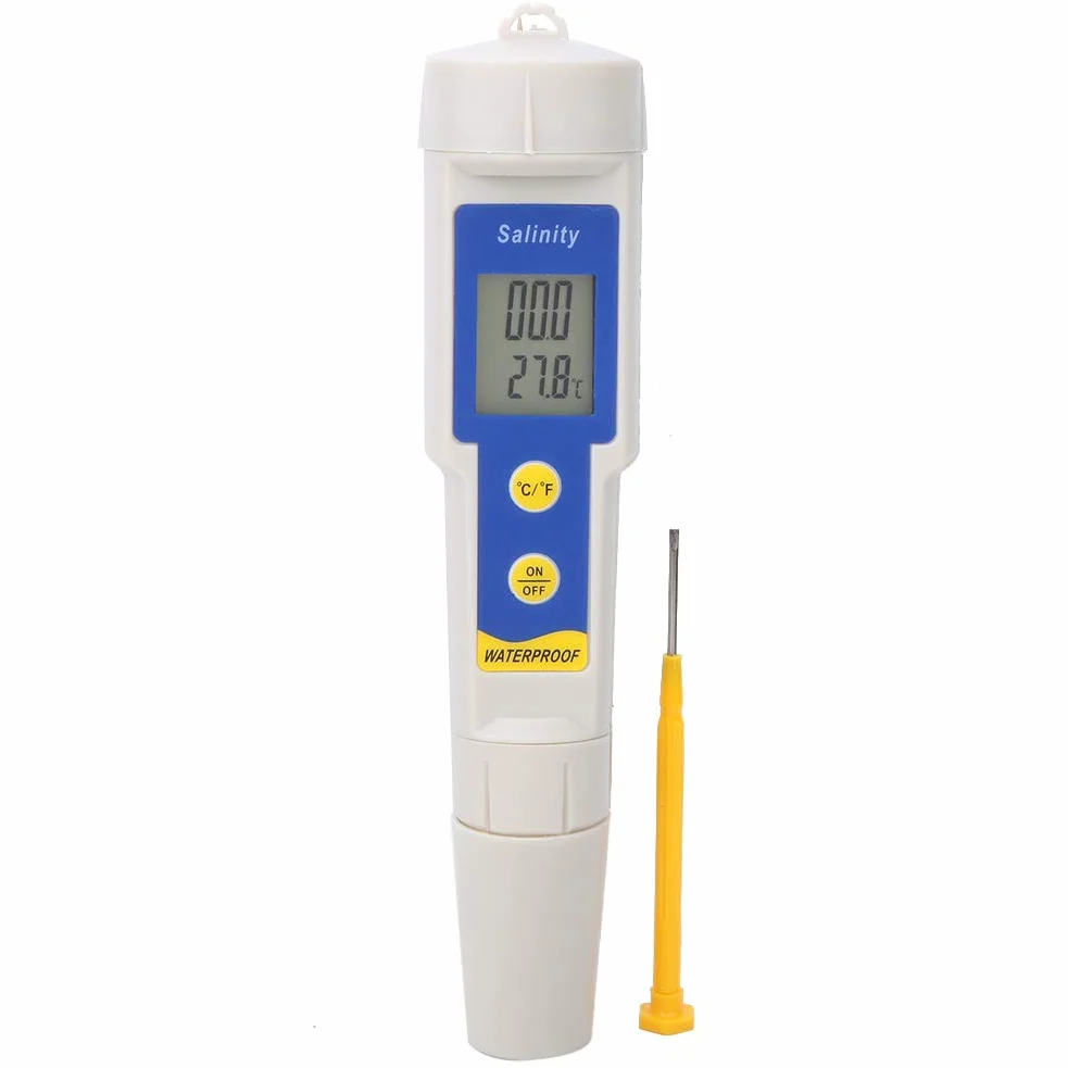 Tester Di Salinità Portatile Digitale Misuratore Con Compensazione Temperatura Per Acquari E Soluzioni Saline