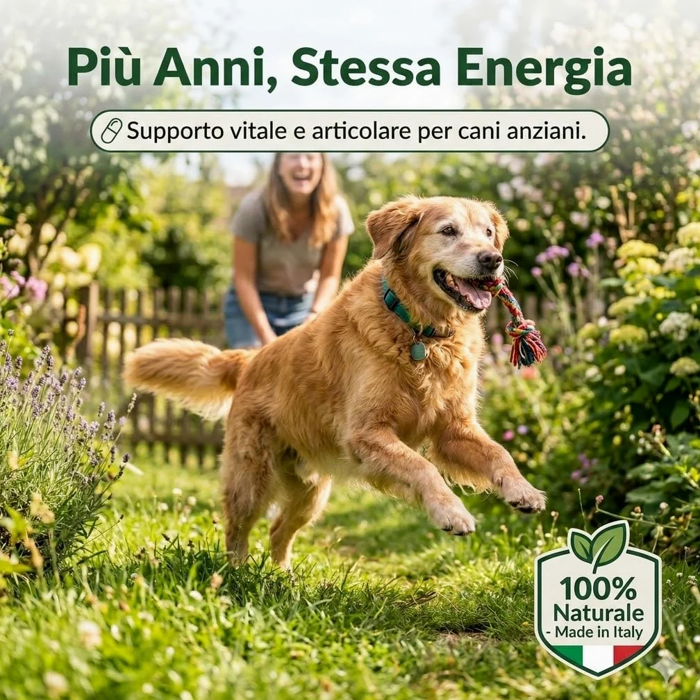 ABIOMAXX Senior Dog – Favorisce il benessere quotidiano del cane anziano – (60 compresse)