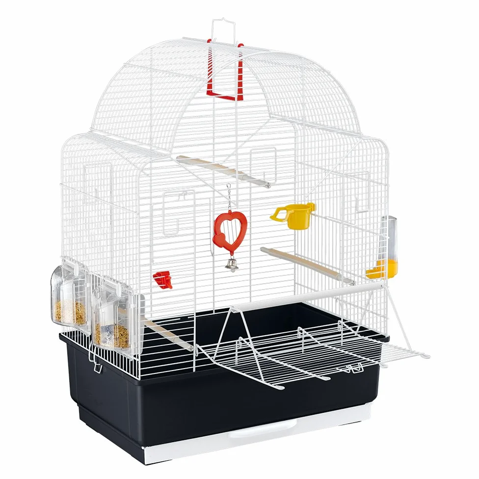 Ferplast Gabbia per Uccelli IBIZA OPEN Gabbia per Canarini, Bengalini, Cocorite, Inseparabili, in Metallo, Accessori inclusi Posatoi Mangiatoie Girevoli, 49,5 x 30 x h 69 cm.