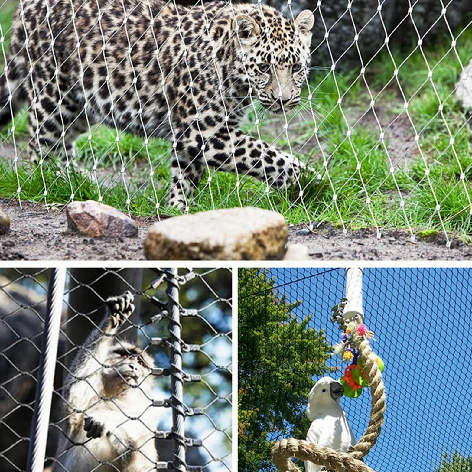 CHENWMZ Rete di Sicurezza in Acciaio Inossidabile per Recinzione Esterna, Gabbie per pollame e Animali, Rete Metallica Flessibile e Riutilizzabile, 3 m x 4 m/9,8 Piedi x 13 Piedi