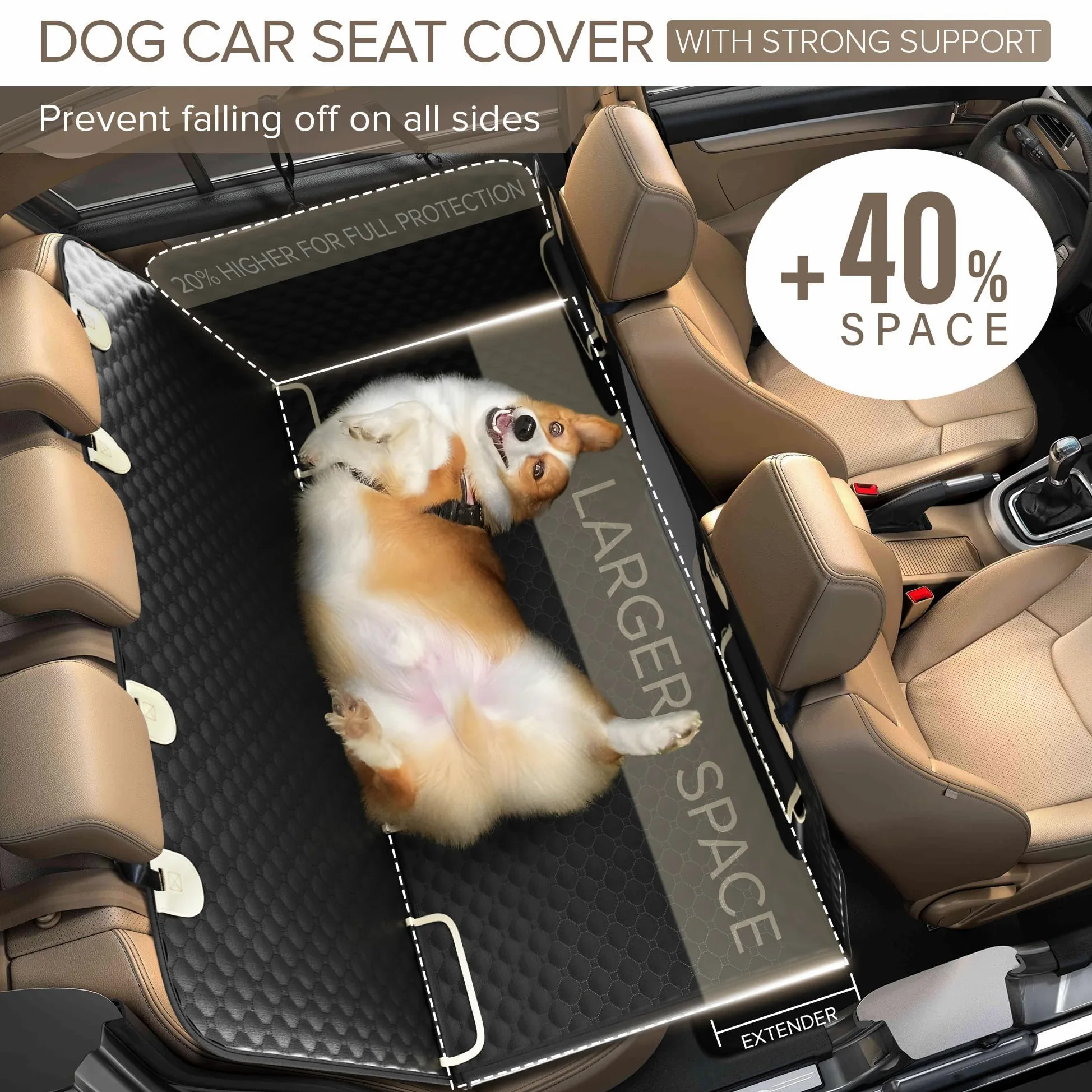 Coprisedile Posteriore Auto per Cani per Kadjar 2015-2023, Coprisedili Auto per Cani, Telo Macchina per Cani, Copri Sedili Posteriori per Animali Domestici