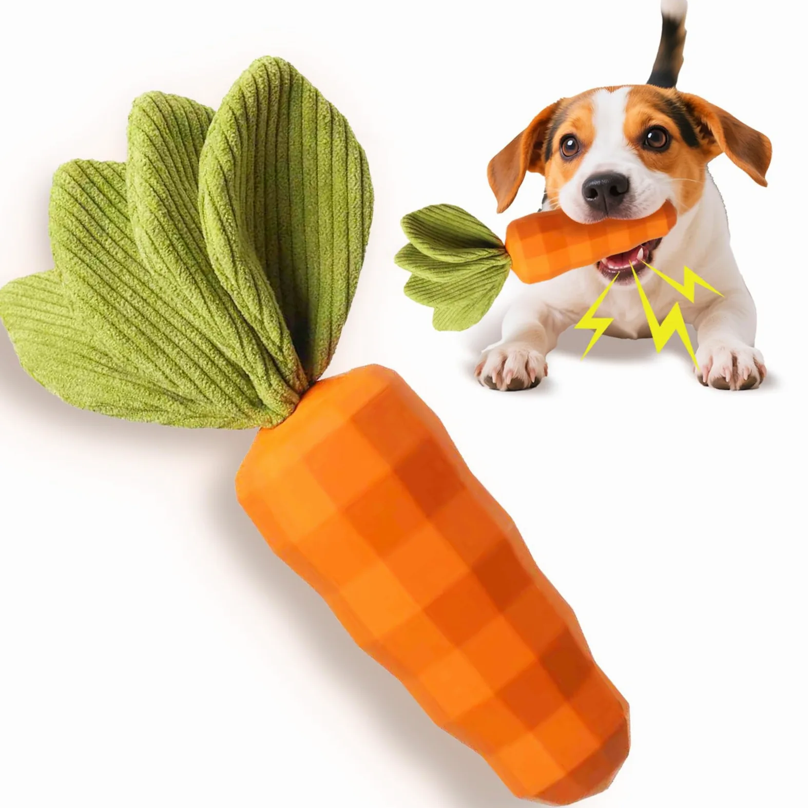 Giocattoli da masticare per cani che scricchiolano per masticatori aggressivi, giocattoli indistruttibili per cani, giocattoli interattivi per dentizione per cuccioli di razze medie e grandi