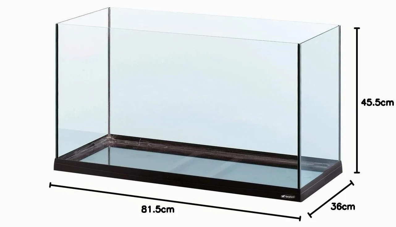 Hydor Acquario TANK 80, Vasca in Vetro, Robusto e Resistente, Capacità 120 L, 81.5 x 36 x h 45.5 cm
