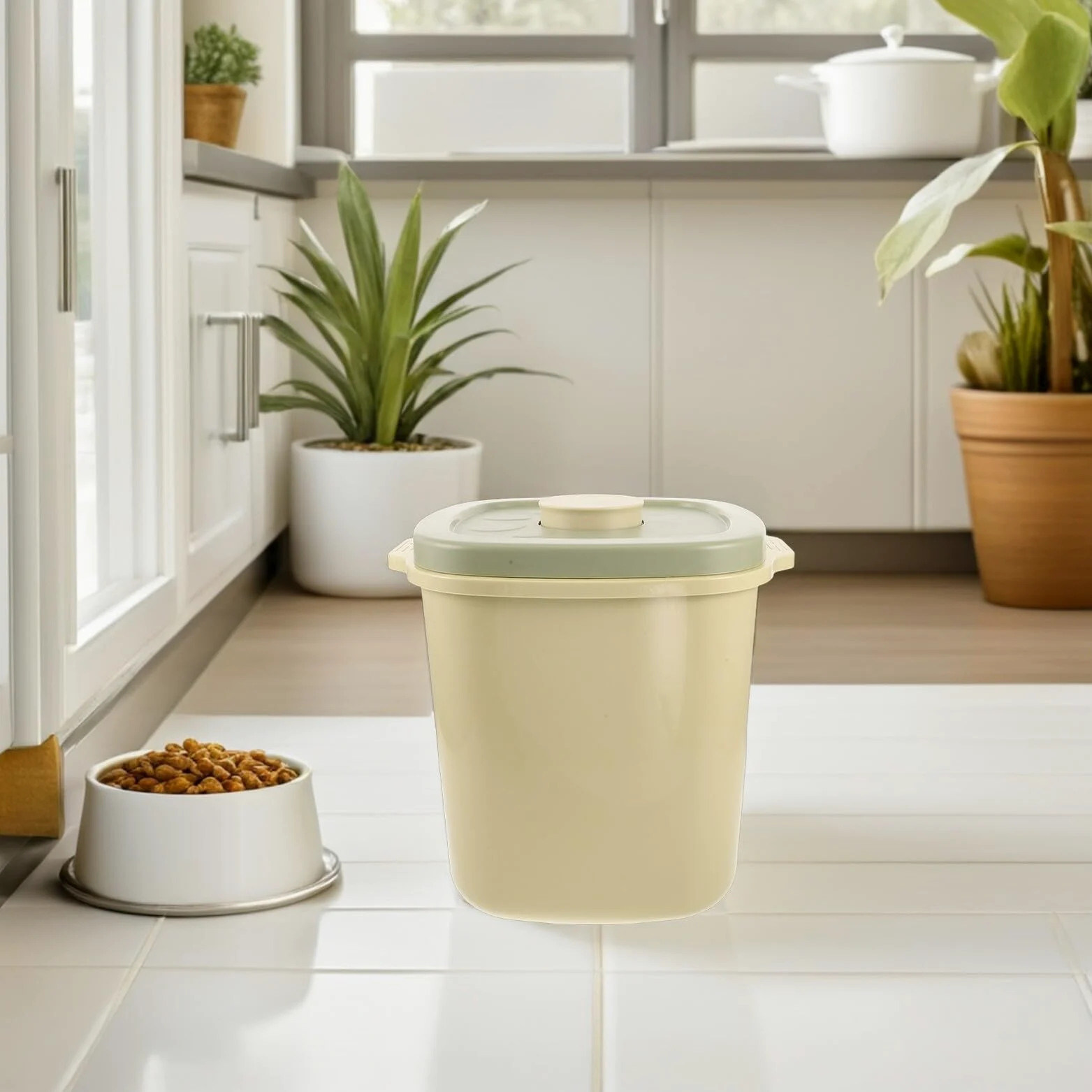 Contenitore DesignImpilabile Cibo per Ermetico inPlasticaPet conCoperchioSigillato eGaranzia diFreschezza CanieGatti AlimentiAnimali