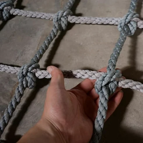 Rete da arrampicata 1 x 6 m – Rete di sicurezza per parco giochi all'aperto e scala di corda per casa sull'albero, divertimento in giardino e attività