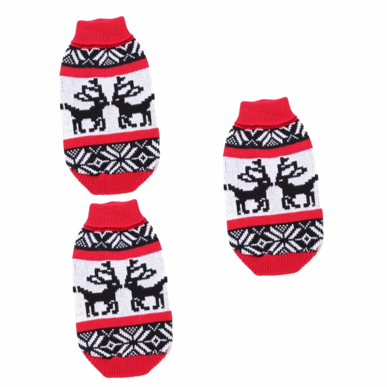 SUPVOX 3 Pezzi Maglione A Collo Alto per Animali Domestici Vestiti per Cuccioli di Natale Maglione per Animali Domestici Maglione Lavorato A Maglia per Animali Domestici Abbigliamento