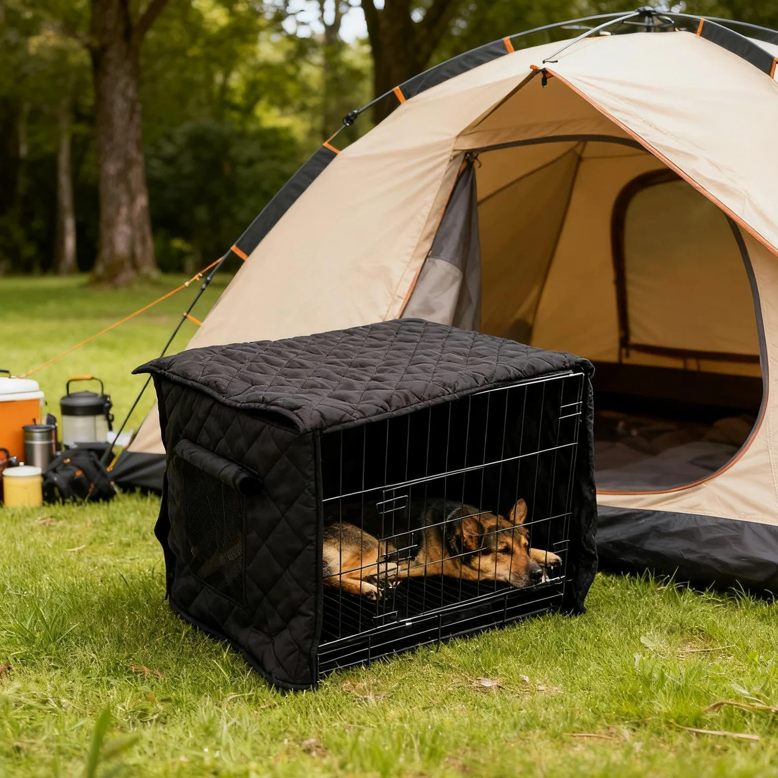 Copertura per canile traspirante isolata | Copertura Impermeabile Per Cassa Del Cane Per L'Inverno Interno Letto Viaggi Parco Giochi E All'Aperto