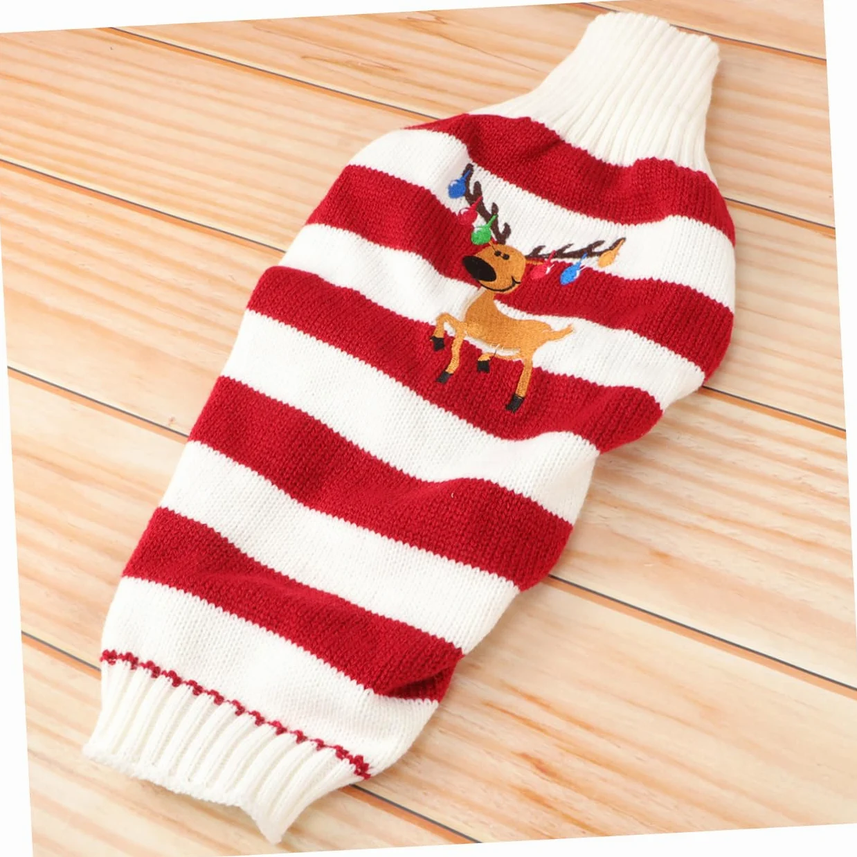 Mipcase 3 Pz Maglione per Cani Christmas Sweater Pullover Natalizio Maglioncini Cane Maglioni Cane Vestiti per Cani di Piccola Taglia Vestito Natalizio da Gatto Costumi per Cani Rosso