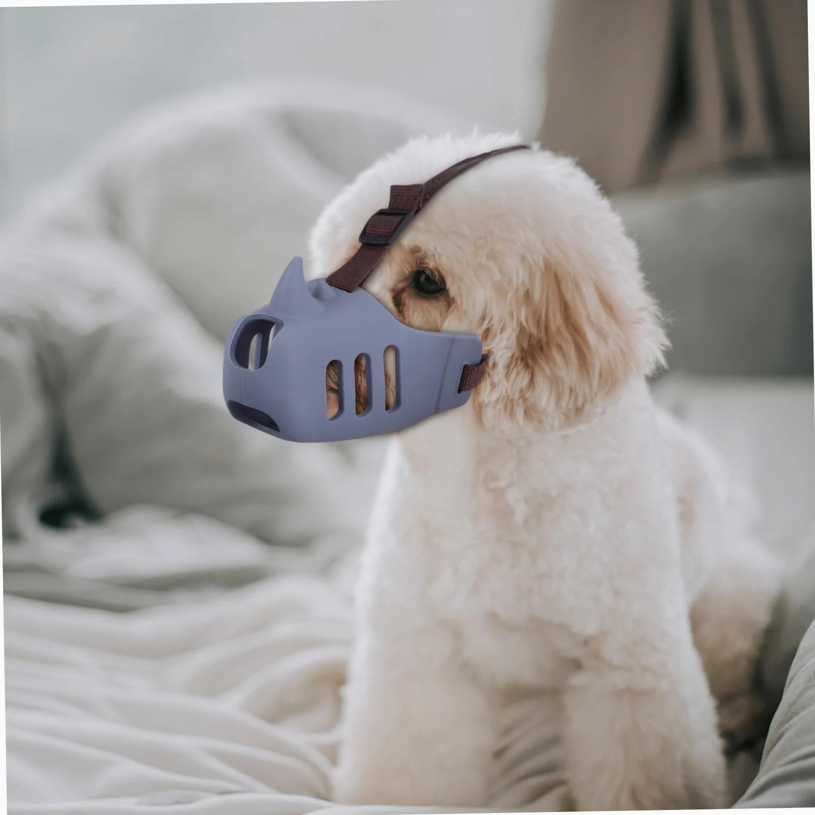 BESTonZON 3pezzi Museruola per Cani in Silicone di Museruole Regolabili Antiabbaio Antimasticazione Adatte per Cani di Piccola e Media Accessori Sicuri per Toelettatura e Protezione