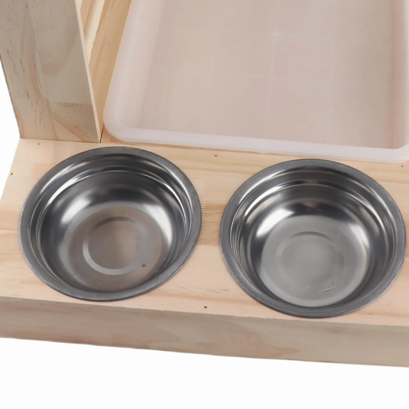 Fieno di Legno di Grande Capacità Lettiera Ciotole Struttura Anti-ribaltamento per Coniglio Guinea Pig, 3 Anni in 1 Animali Fare, Rack di Cibo Erba
