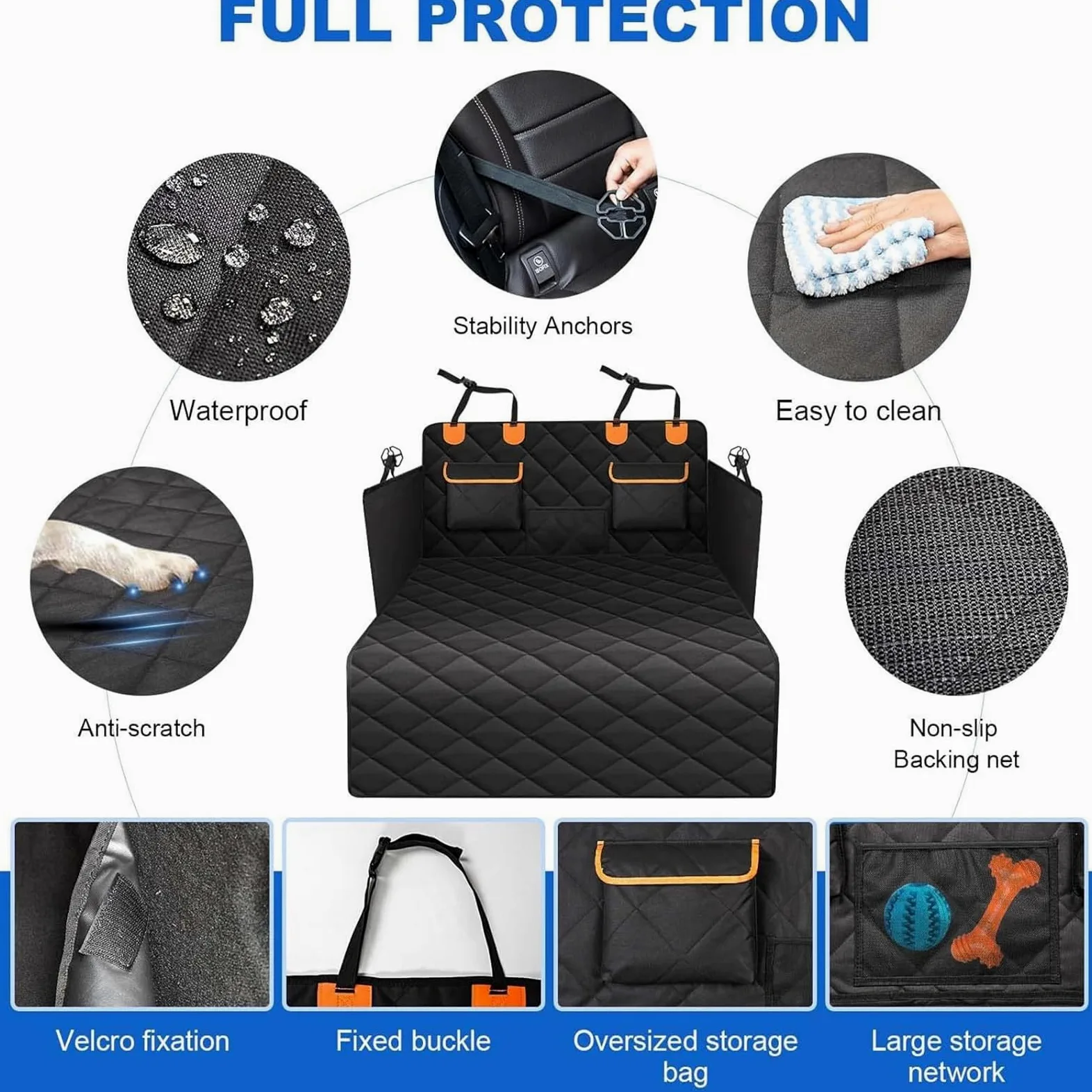 Telo Auto per Cani Bagagliaio per Buick GL8 2011, Custodia per Baule Auto Protezione Bagagliaio Antiscivolo Impermeabile Coperta per Cani