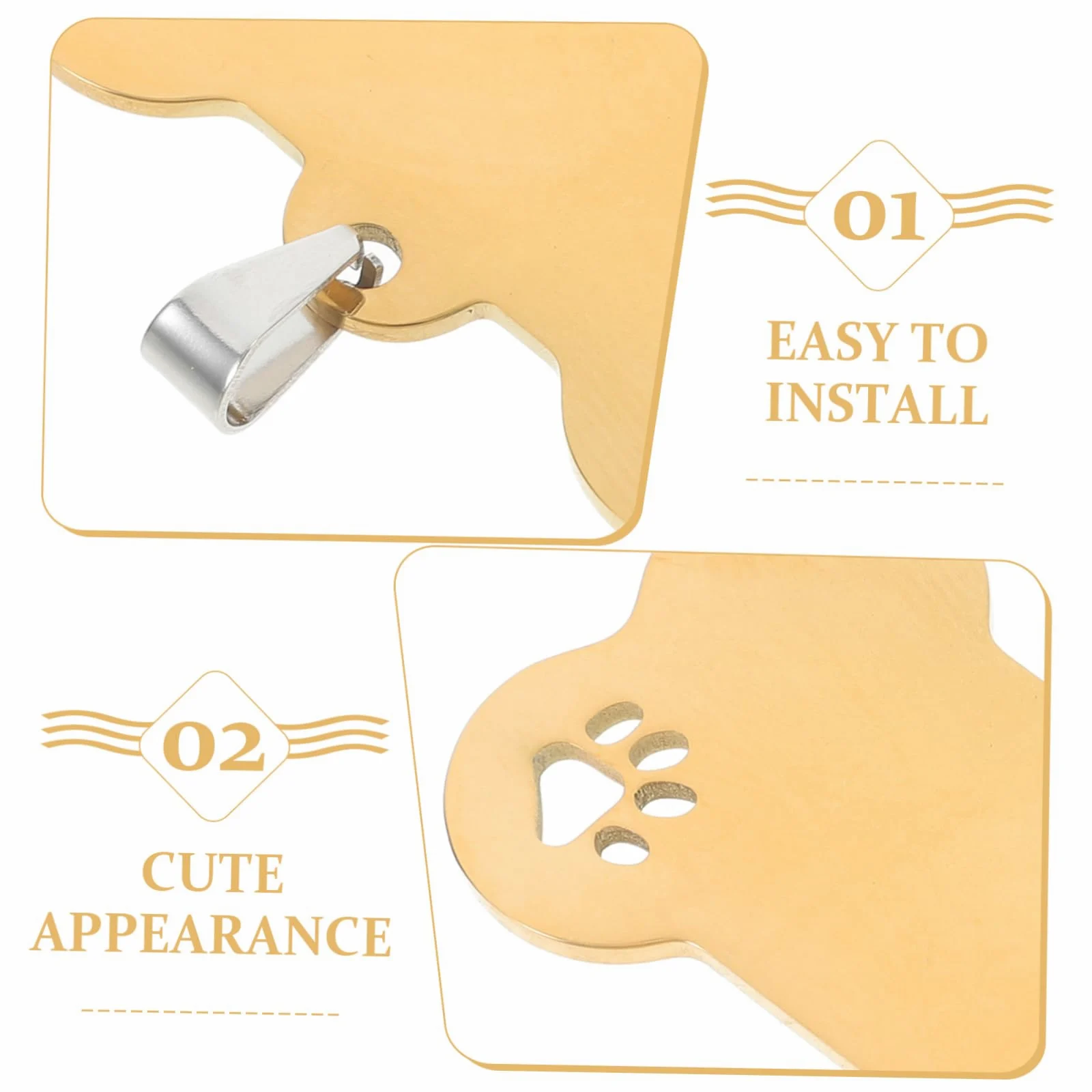 Mipcase 15pezzi Medagliette Inossidabile Per Targhette Per Domestici Incisione Personalizzata Accessori Per Pet