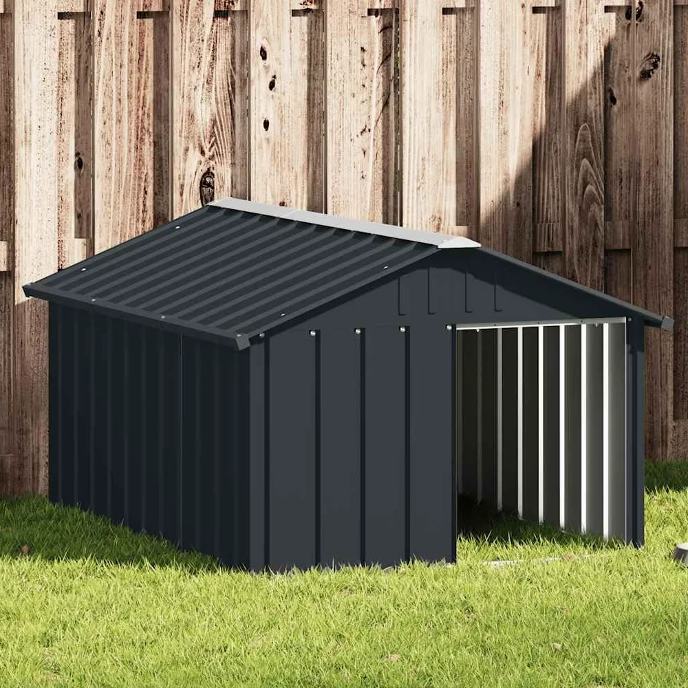 vidaXL Casetta per Cani Antracite 116,5x153x81,5 cm Acciaio Zincato