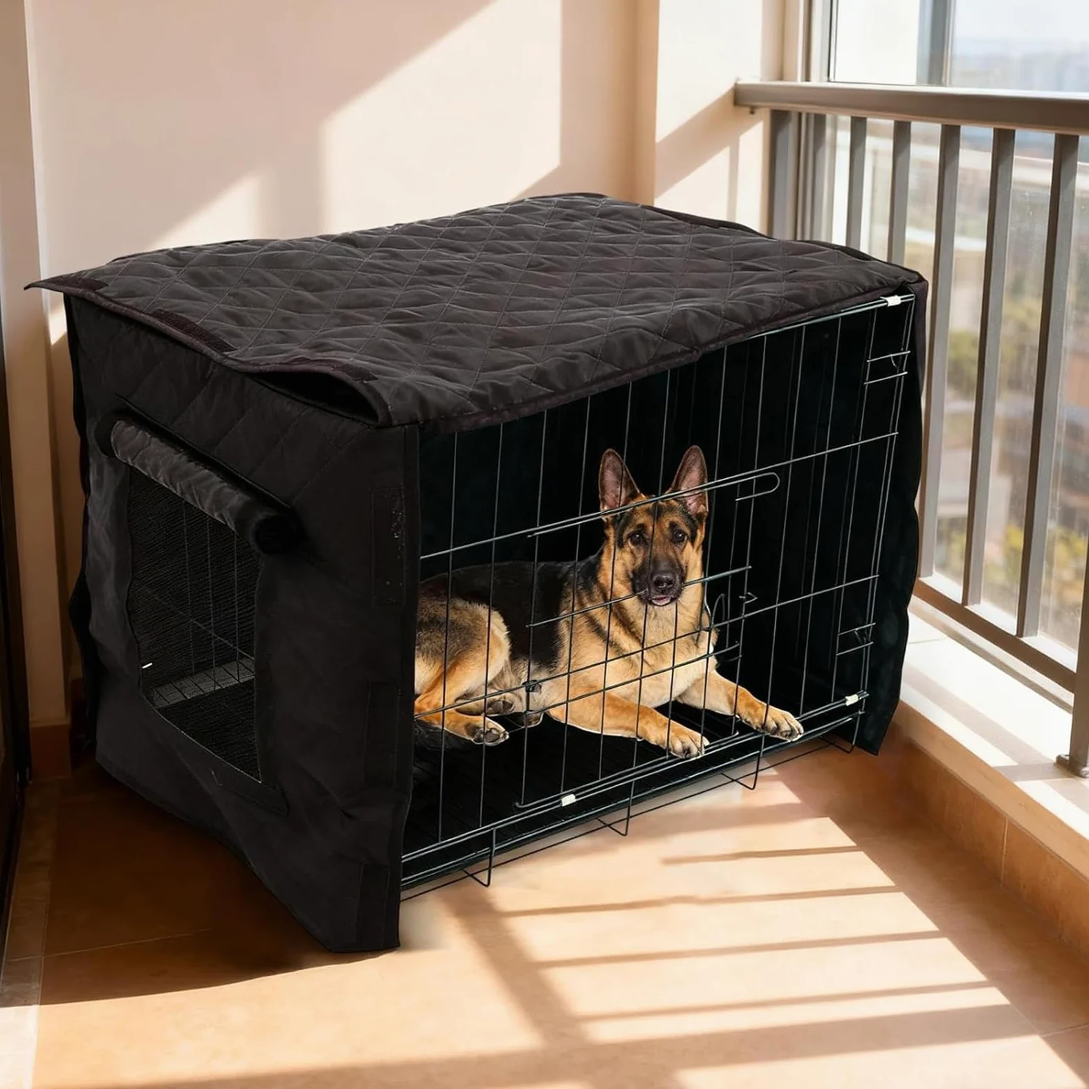Generico Coperture Per Cucce E Gabbie Per Cani | Isolata Termicamente E Ventilata Con La Privacy,Copertura Impermeabile Per Gabbia,Per L Inverno All Aperto Il Patio Il Campeggio La Casa E Cucciolo
