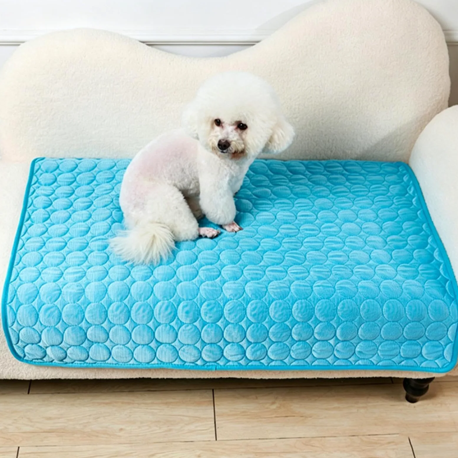 Tappetino Rinfrescante Cane Lavabile Seta Ghiaccio Traspirante Portatile | Materassino Rinfrescante Per Cani Da Interno Adatto A Pavimento Trasportino Auto Canile , Razze Piccole Medie E Grandi
