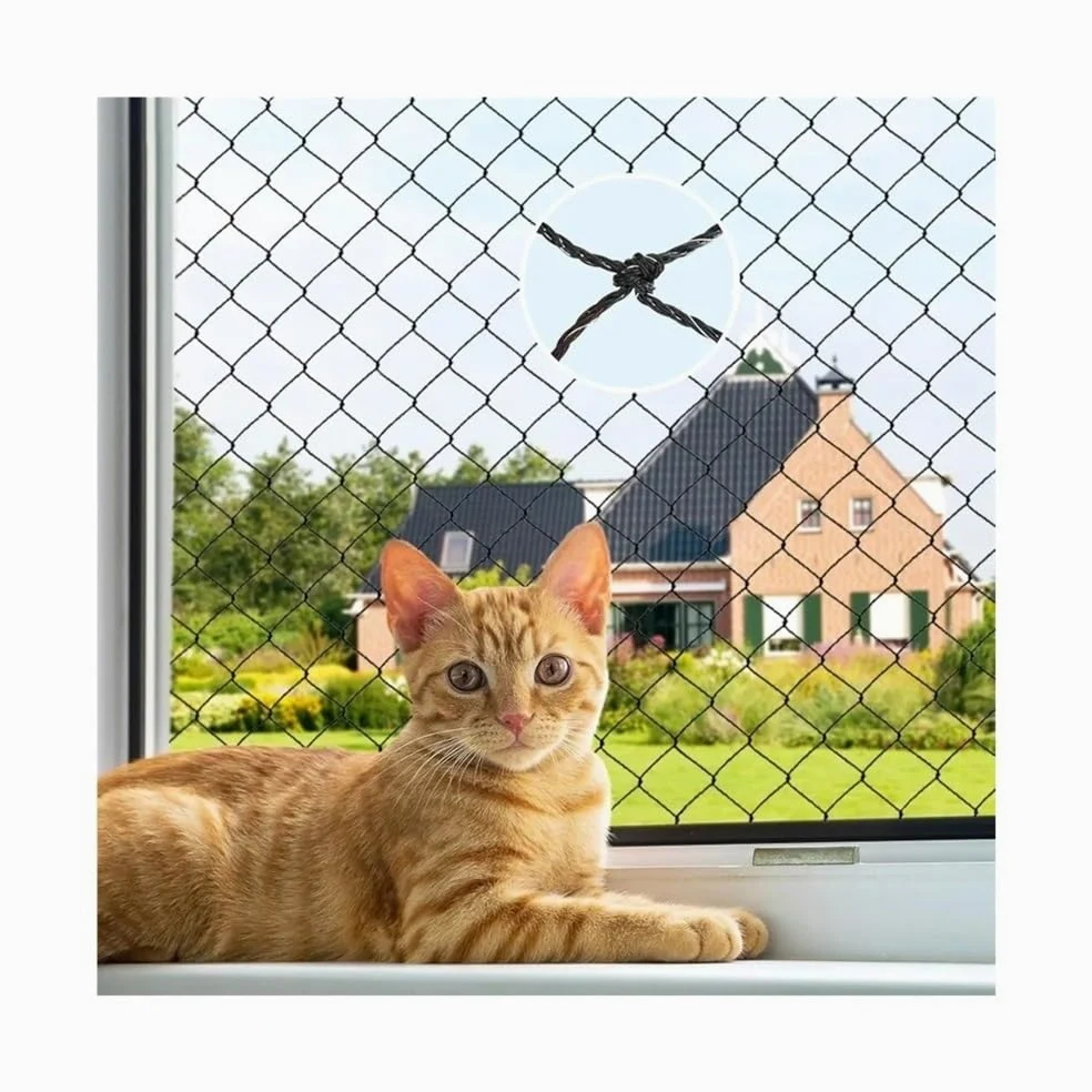 Rete da balcone for animali domestici, rete anticaduta resistente alle | Cavo in acciaio inossidabile rinforzato(3x6m)
