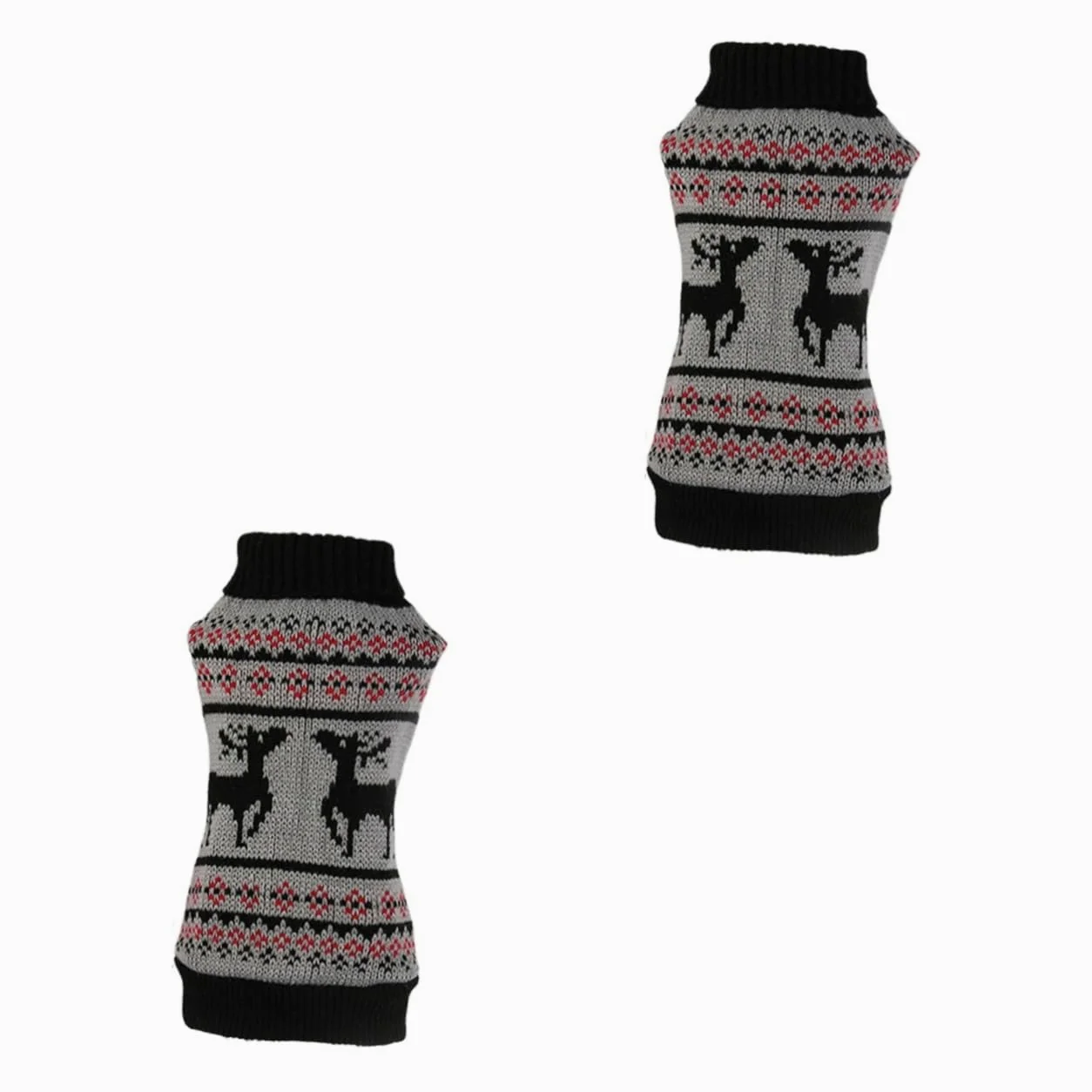 HMJGDHX 2 Pezzi Maglione per Animali Domestici Moda Cane Inverno Caldo Natale Cervo Modello XS Albero di Natale Vestiti per Animali Domestici