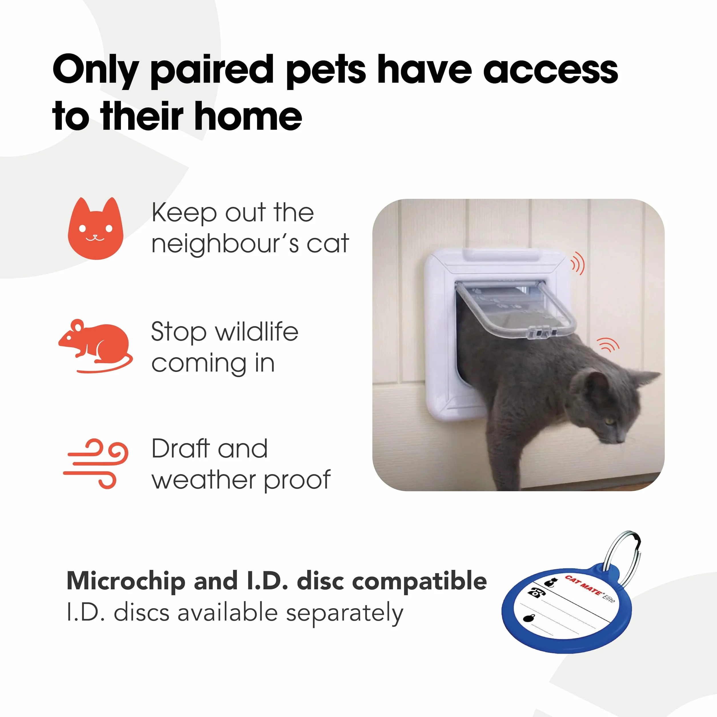 Cat Mate Elite Microchip Cat Flap with Digital Timer & LCD Display