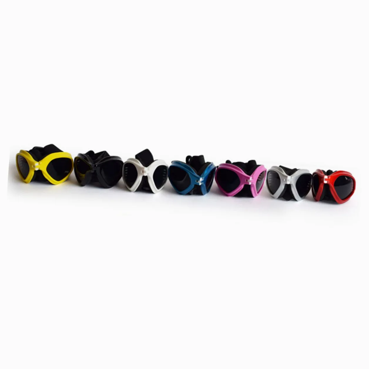 SUPVOX 3 Occhiali Da Sole Per Cani Eleganti Occhiali Per Cani Proteggono Gli Occhi Raggi Uv E Detriti Montatura Rossa