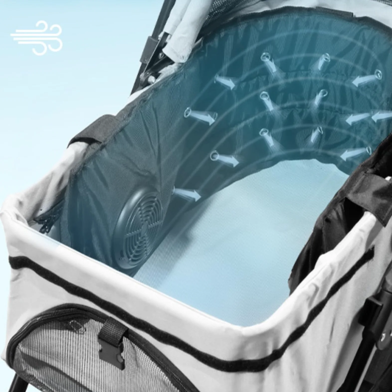 Baoblaze Cooling Resting Pad Tappetino Rinfrescante Materassino Cuscino Flusso d'Aria Guidato Traspirante Alimentata Usb Fresca Nel Trasportino Adatto a per, Nero, style to 4