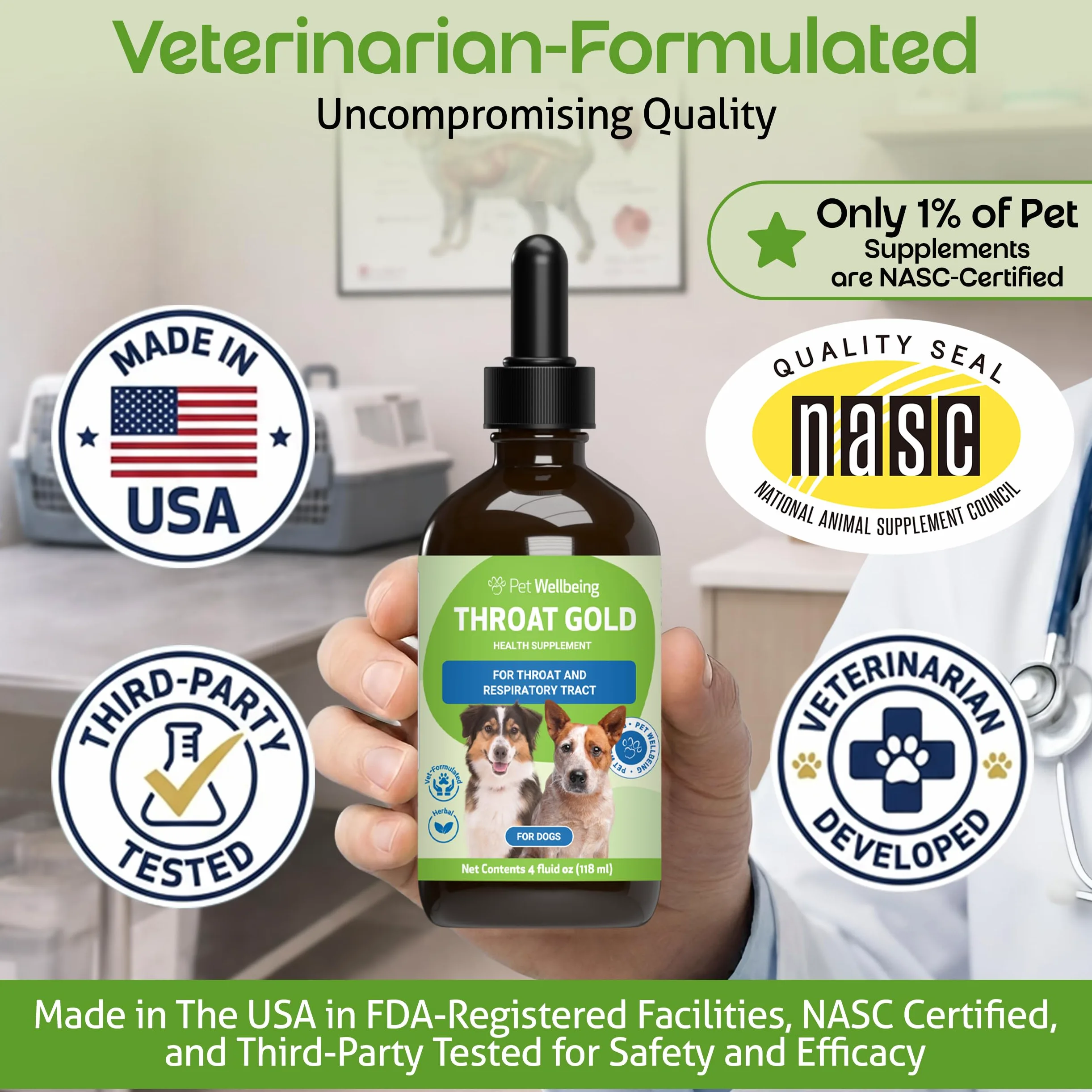 Pet Wellbeing Gola Oro - Tosse E Gola Succhietto.