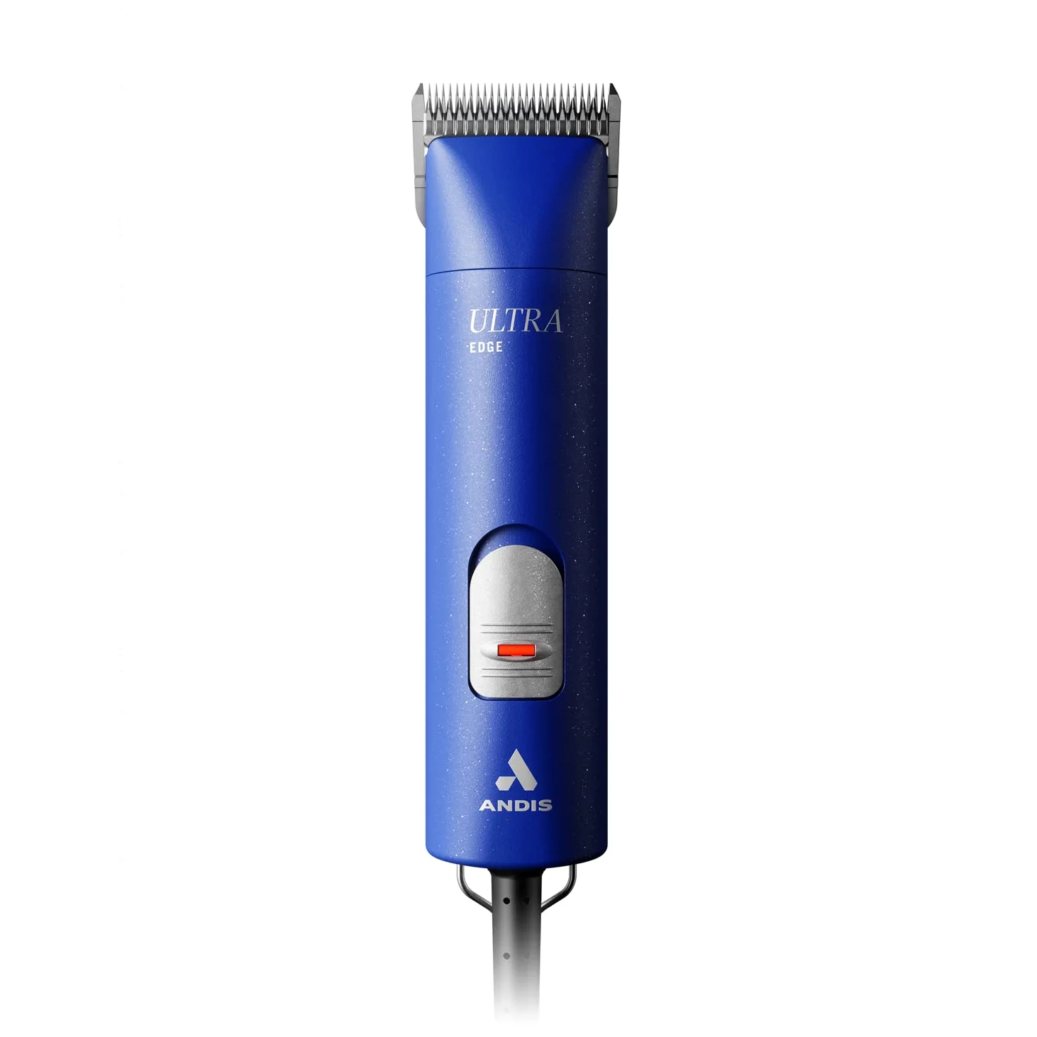 Andis 23320 Ultra Edge - Rasoio a lama staccabile, motore rotante super a 2 velocità con rumore minimo, 3400-4400 colpi al minuto, include cavo resistente da 35,5 cm, per cani, blu