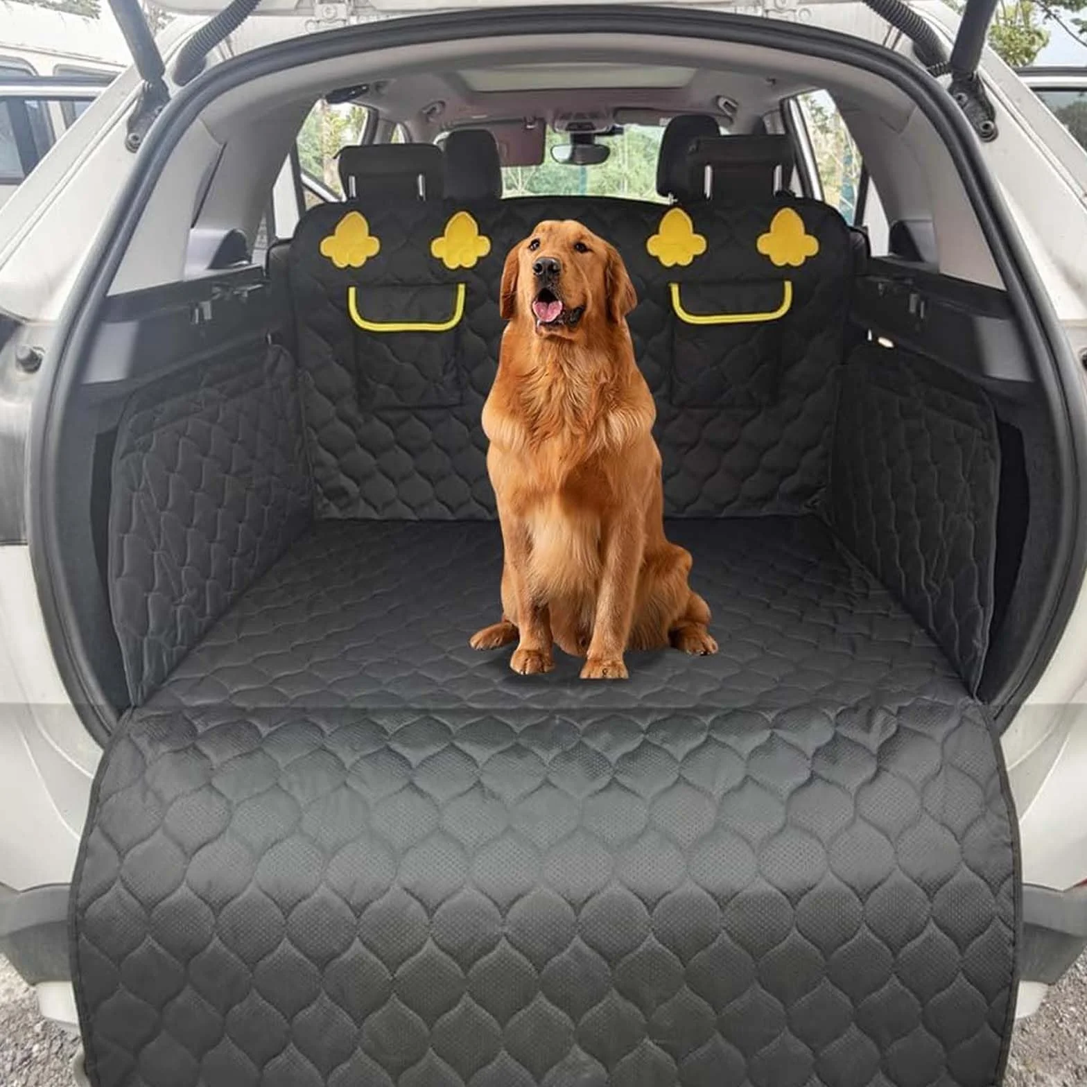 Tappeto Bagagliaio Auto Cani per kuga 2013-2023, Protezione Tappetini Fodera Pelle Impermeabile Lavabile Antiscivolo Accessori Interni