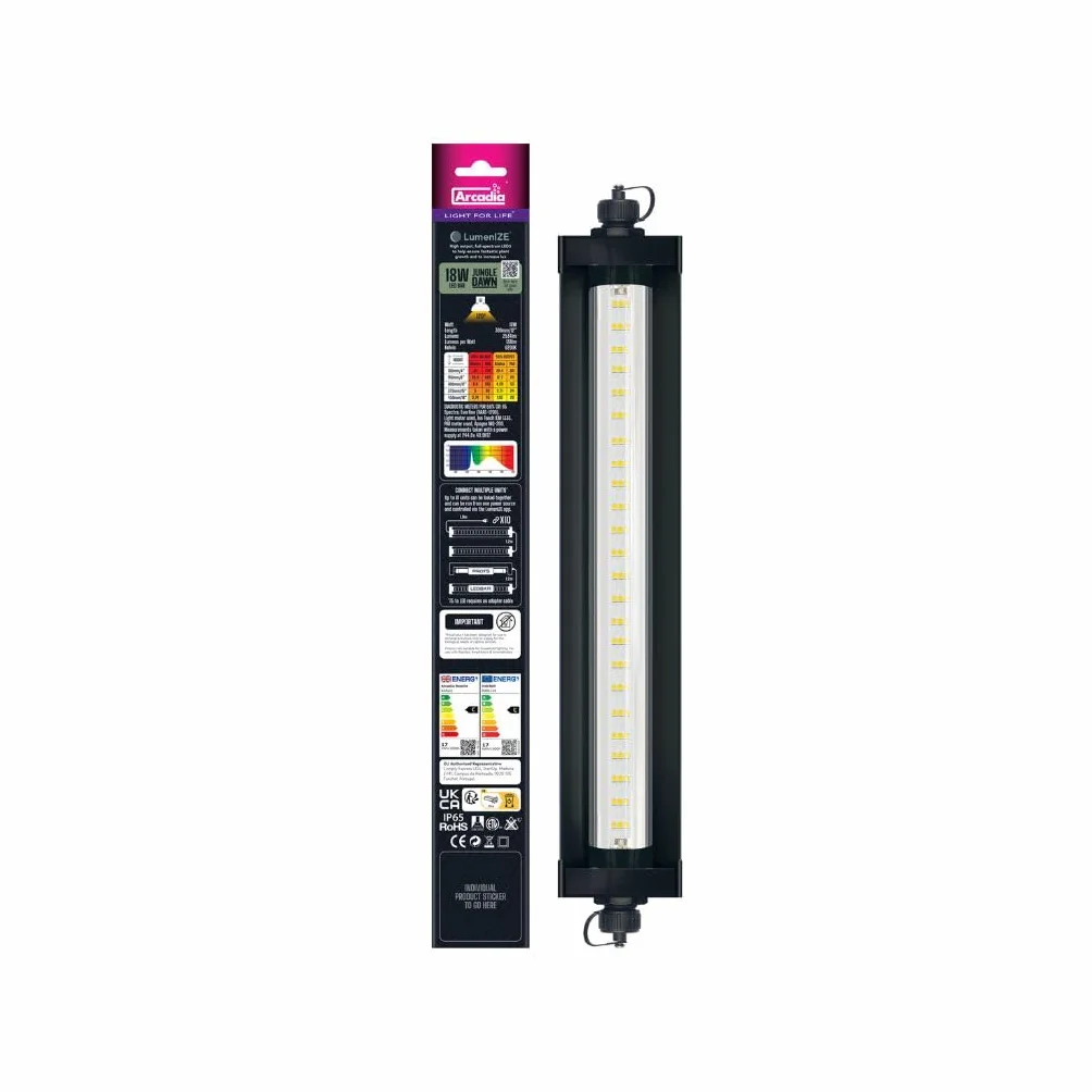 Arcadia LumenIZE Jungle Dawn Barra LED, 290 mm (12"), 18 Watt unità luminosa terrario terrario vivarium