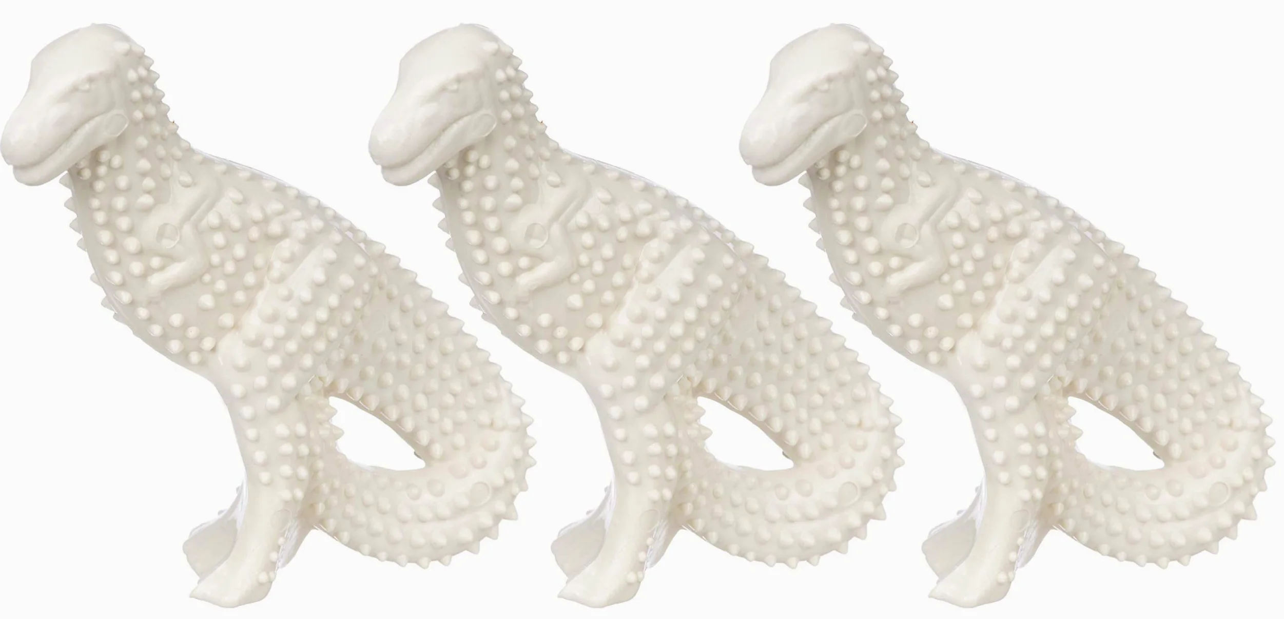 Nylabone Dura Dental Dino - Giocattolo da masticare per cani, 3 pezzi