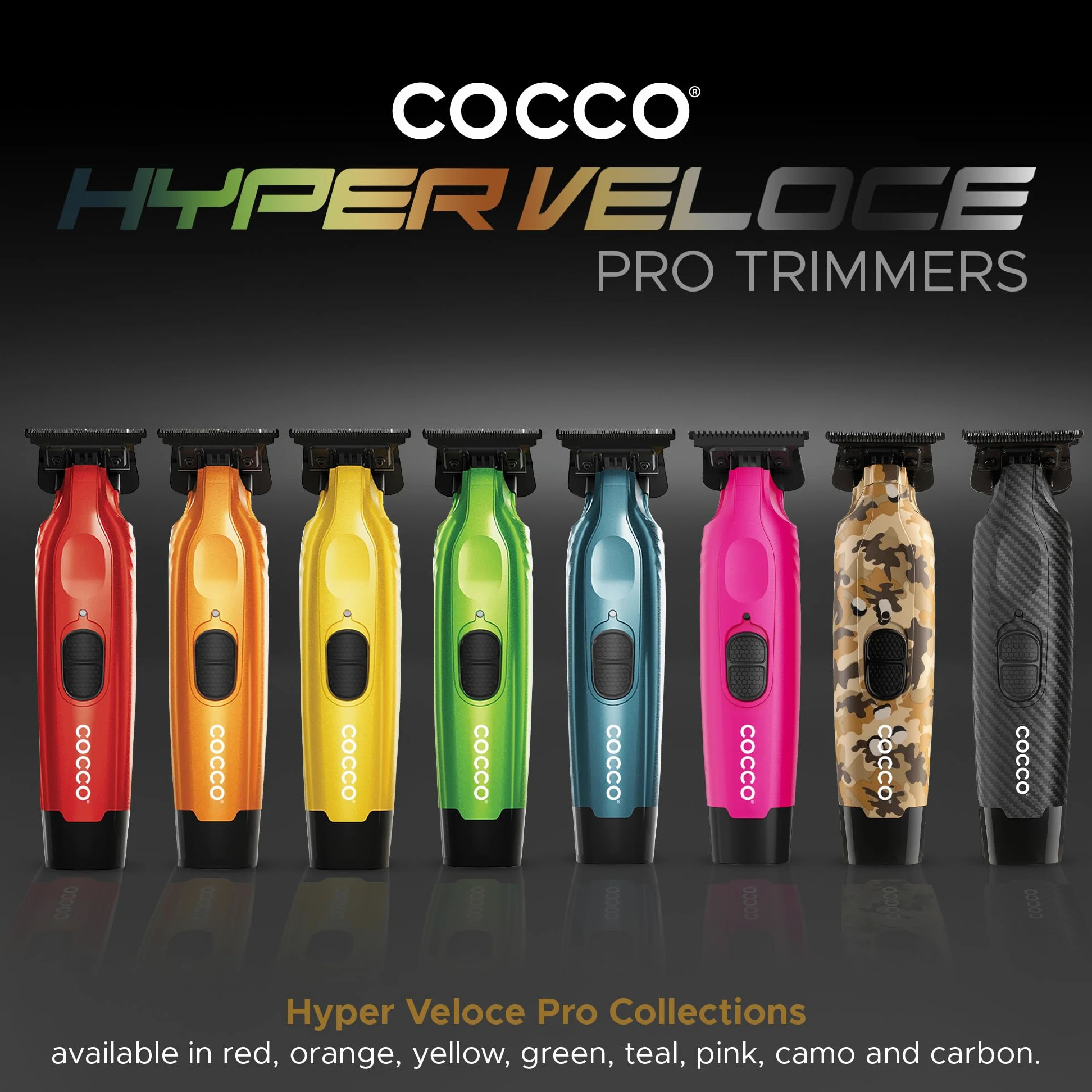 Cocco Hyper Veloce Pro Trimmer, Digital Gap Graphene Blade Edger, High Torque Brushless BLDC Motor, Cordless, design interamente in metallo, batteria agli ioni di litio, base di ricarica inclusa