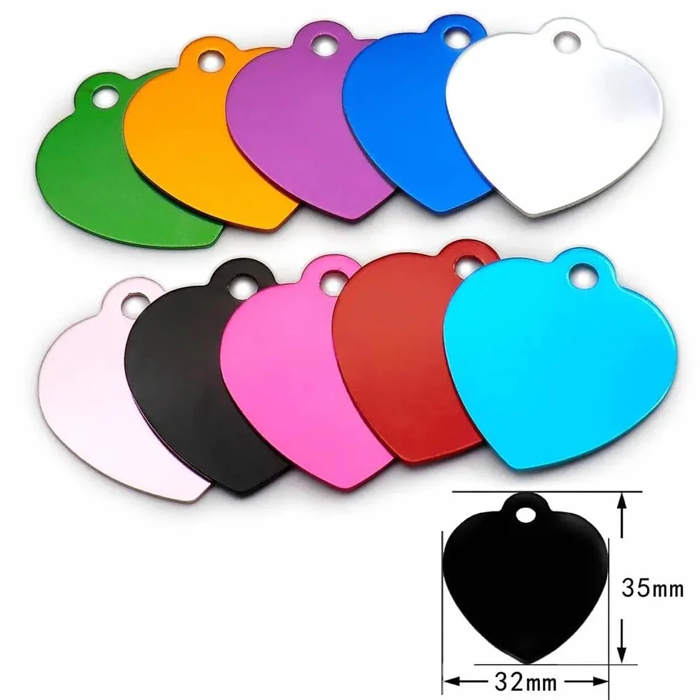 100 Pezzi Etichette Identificative Vuote Per Animali Domestici Etichette Fai Da Te Incise Per Cani E Gatti Etichette Personalizzate Per Animali Domestici Targhetta Identificativa In Alluminio P