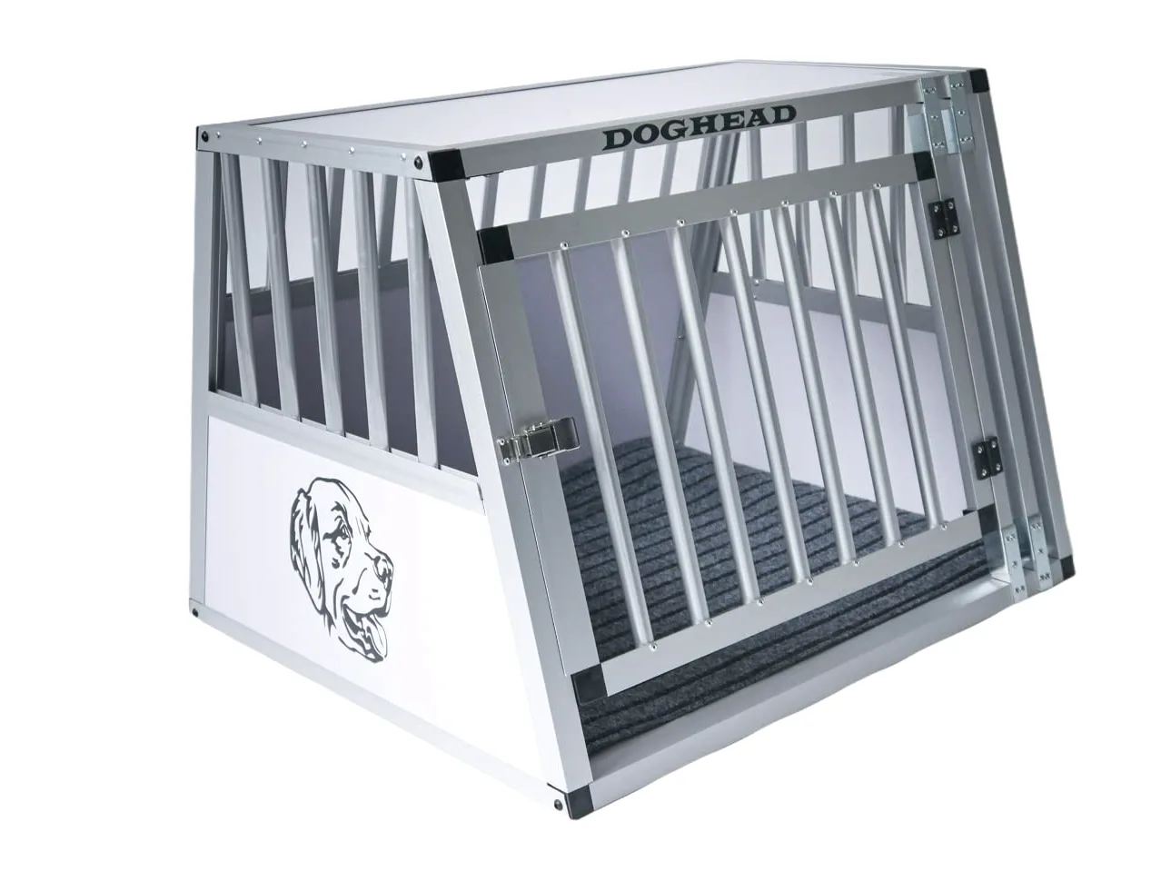 Doghead Trasportino per cani in alluminio, 70 x 60 x 50 cm, comfort